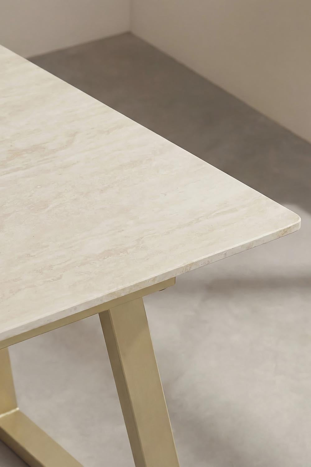 Estelle Rechteckiger Esstisch in Beige präsentiert im Onlineshop von KAQTU Design AG. Gartentisch ist von Venture Home