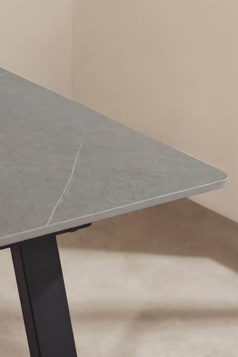 Estelle Rechteckiger Esstisch in Dunkelgrau präsentiert im Onlineshop von KAQTU Design AG. Gartentisch ist von Venture Home