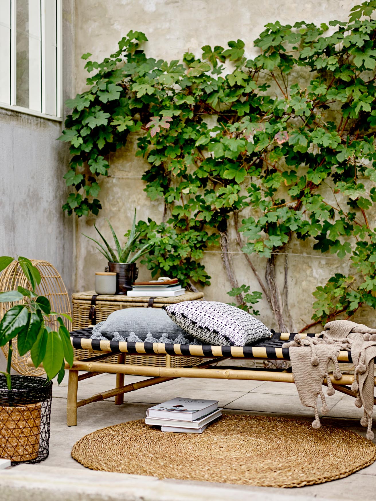 Vida daybed, Schwarz, bamboo