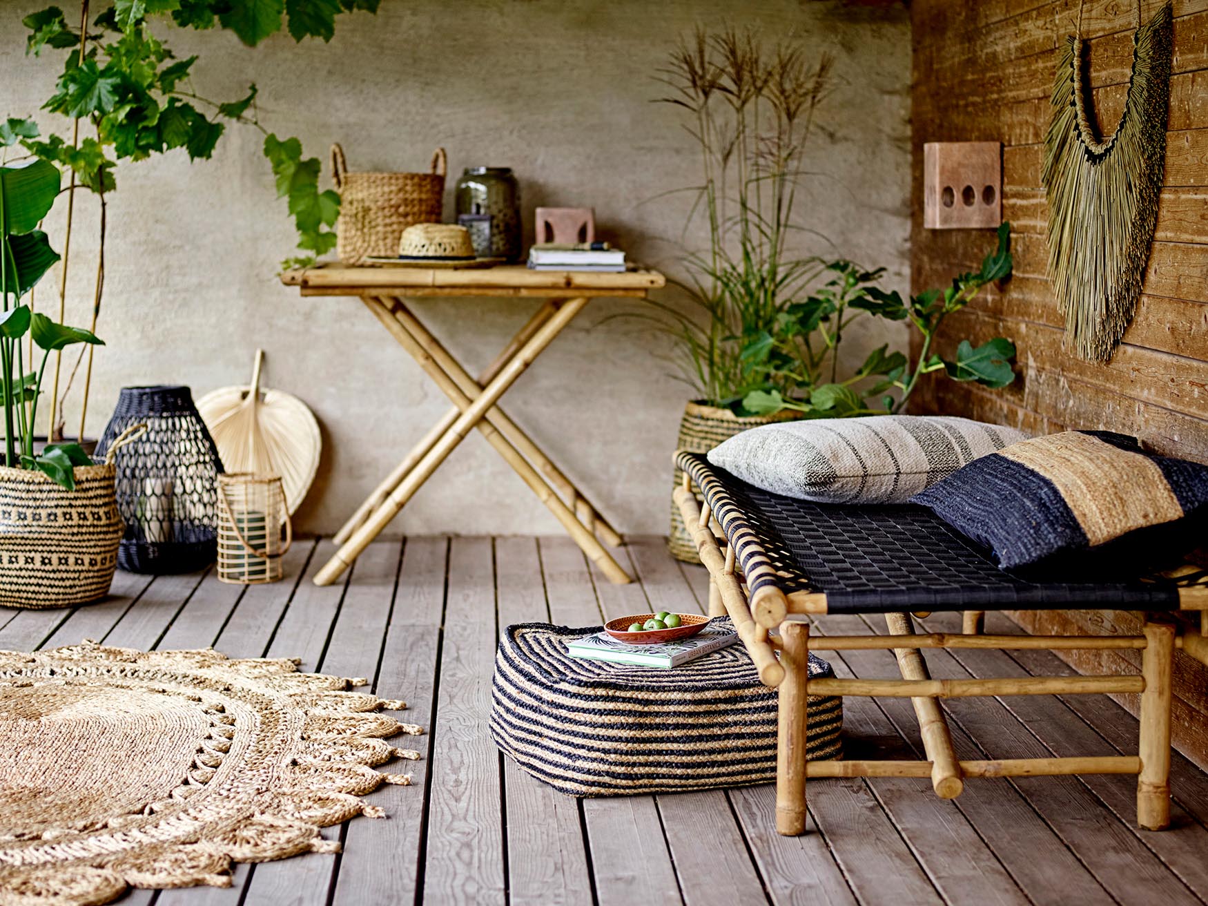 Vida daybed, Schwarz, bamboo