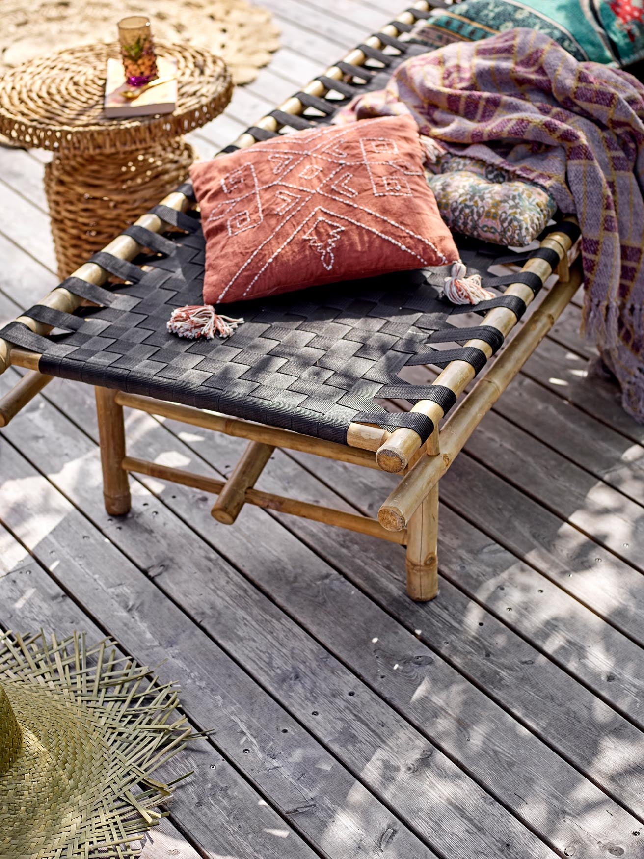 Vida daybed, Schwarz, bamboo