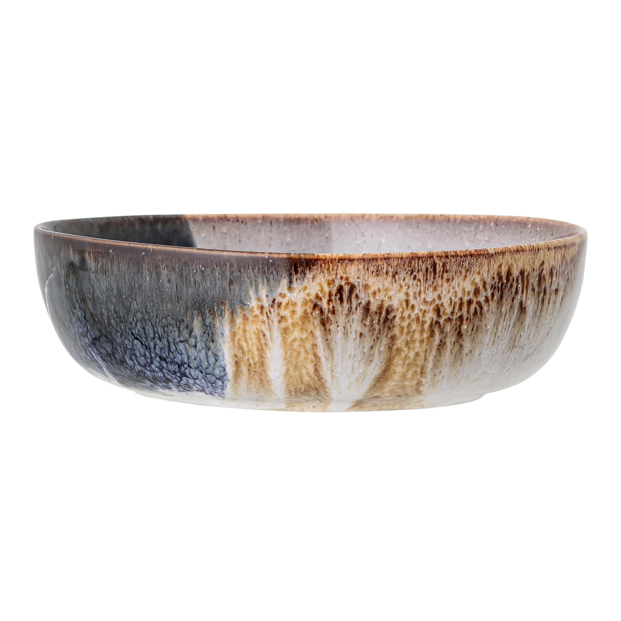 Elegante Jules Servierschüssel in Grau aus robustem Steingut. Ideal für Salate, Pasta und Snacks. Zeitlose Eleganz für Ihre Tischdekoration.