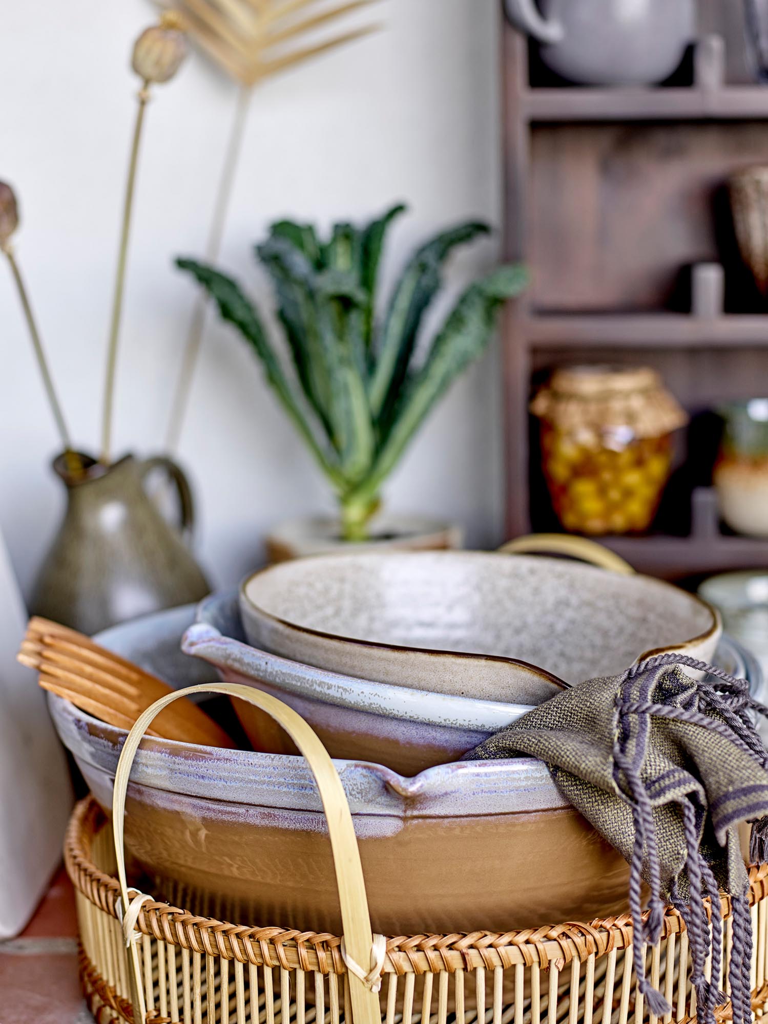 Salle Tray, Nature, Bamboo in Nature präsentiert im Onlineshop von KAQTU Design AG. Tablett ist von Bloomingville