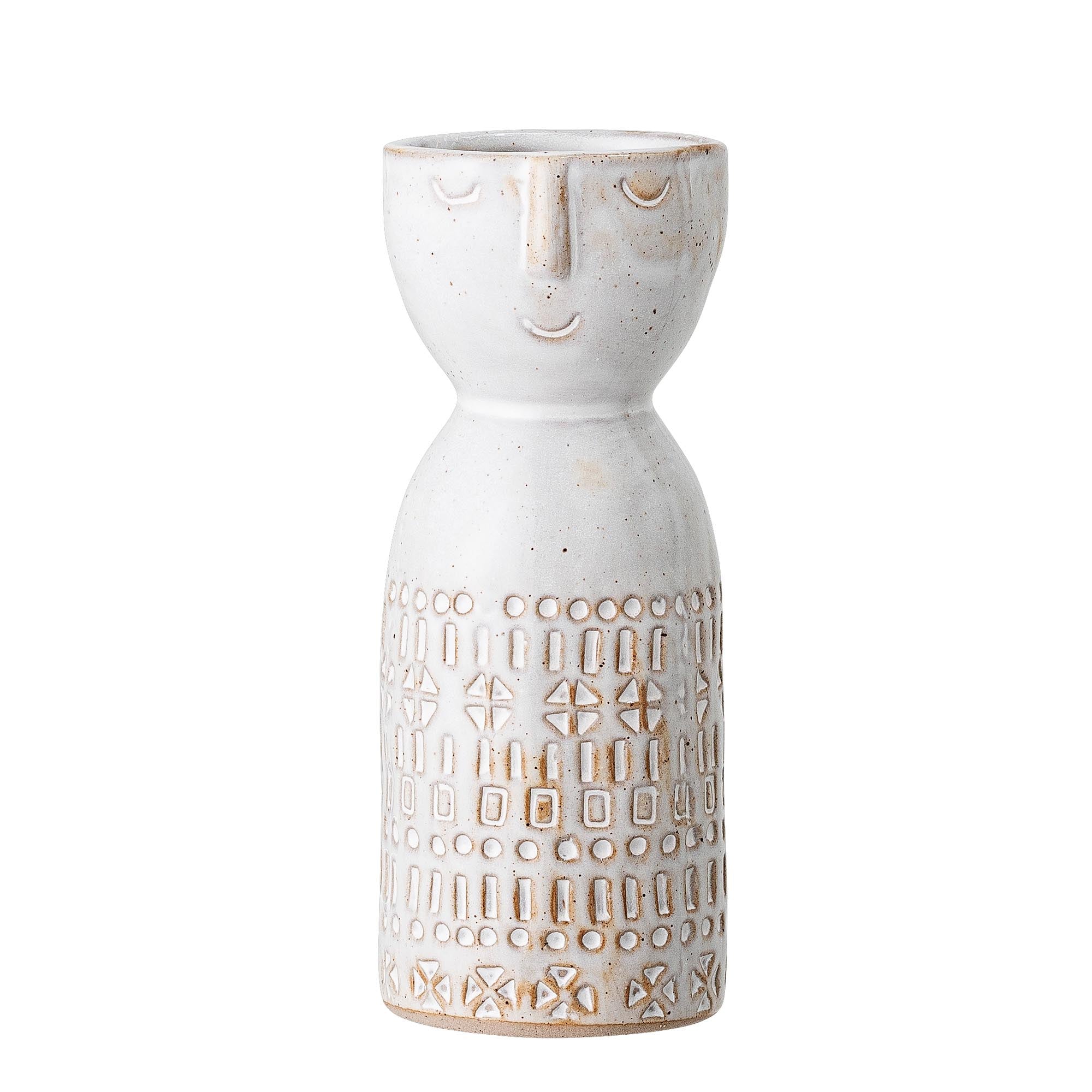 Embla Vase, Weiá, Steingut in White präsentiert im Onlineshop von KAQTU Design AG. Vase ist von Bloomingville