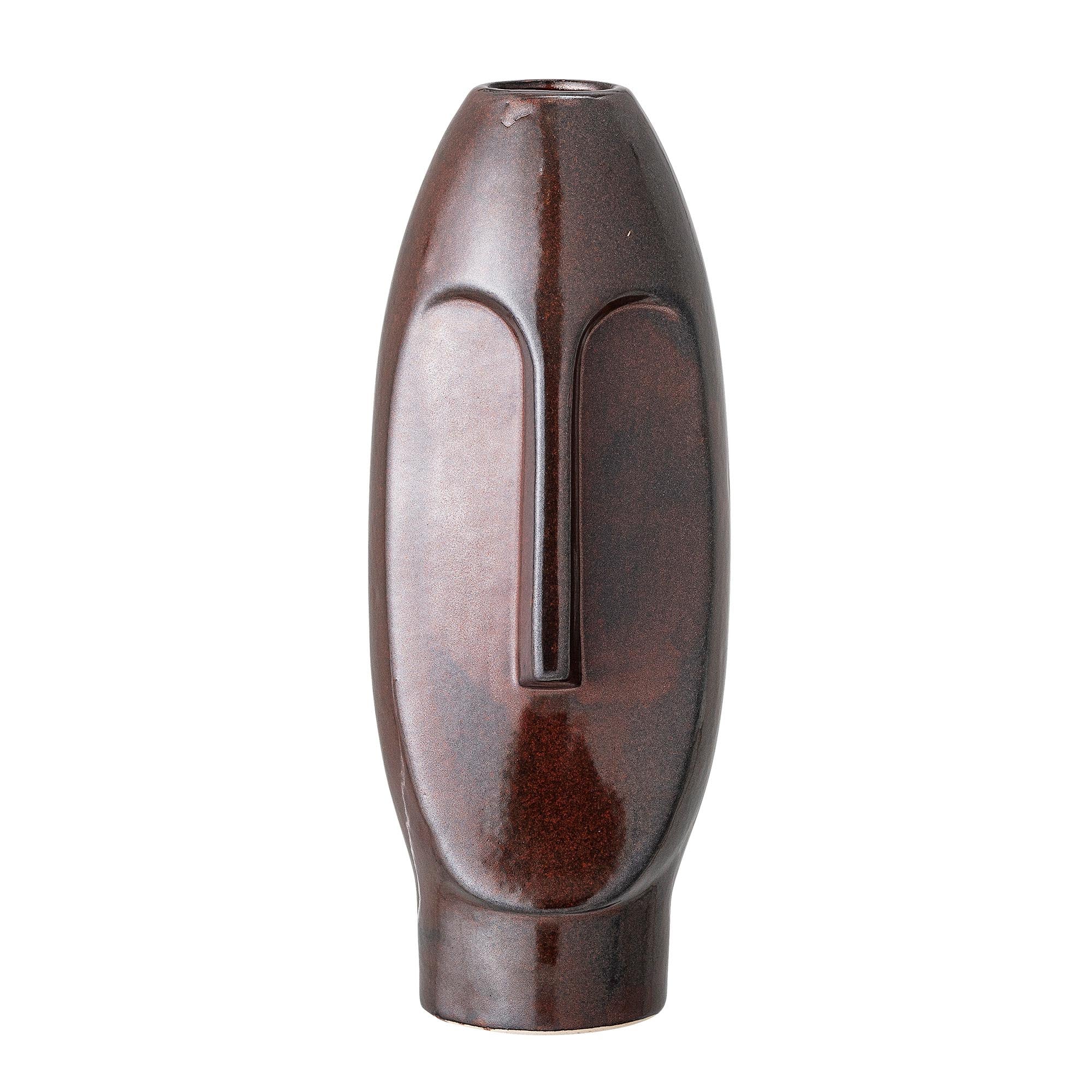 Daviid Vase, Braun, Steingut in Brown präsentiert im Onlineshop von KAQTU Design AG. Vase ist von Bloomingville