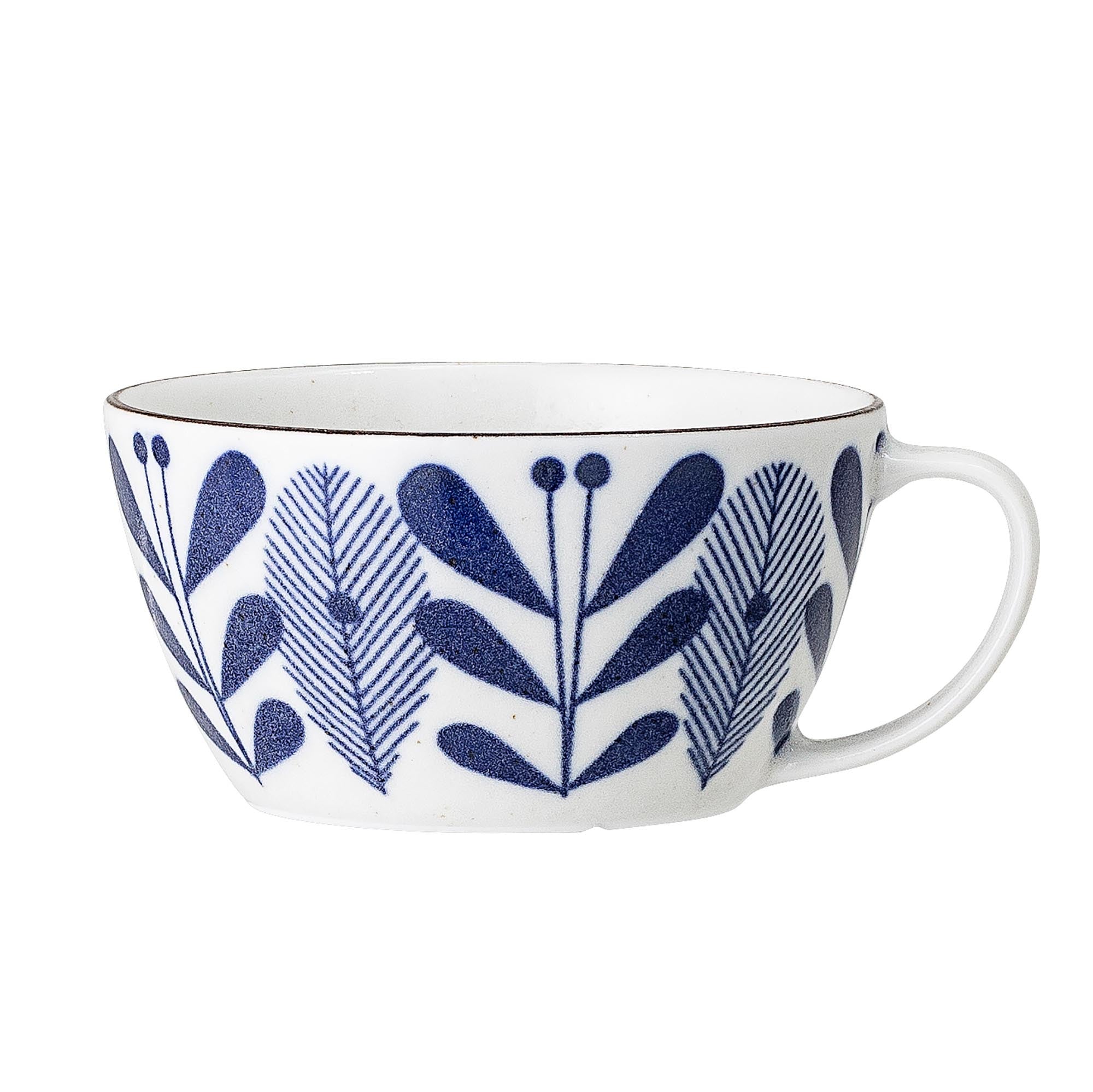 Elegante Camellia Tasse in Blau aus Porzellan, stilvoll und langlebig, ideal für heisse und kalte Getränke, spülmaschinenfest.