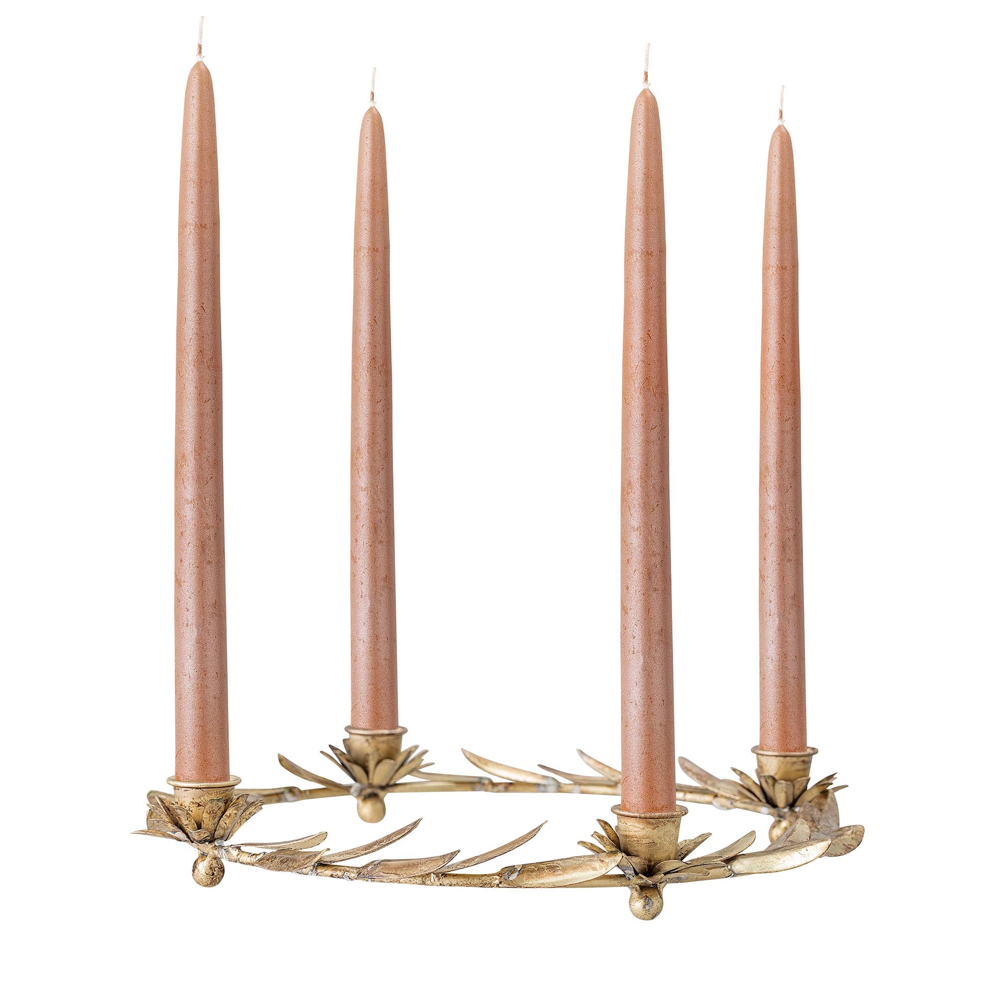 Leonetta Adventskerzenständer, Messing, Metall in Brass präsentiert im Onlineshop von KAQTU Design AG. Kerzenständer ist von Bloomingville