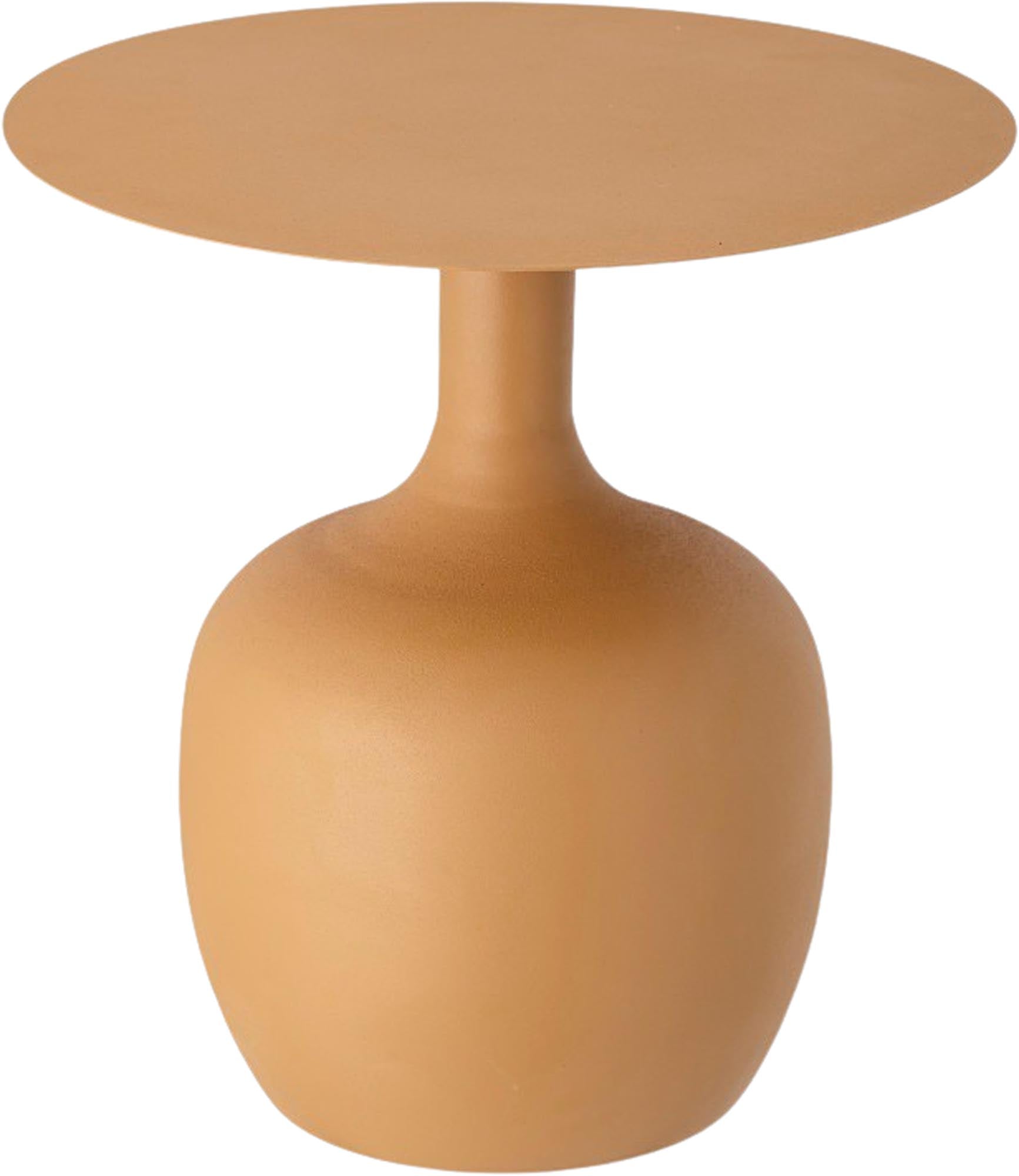 Ayah side table, yellow, metal