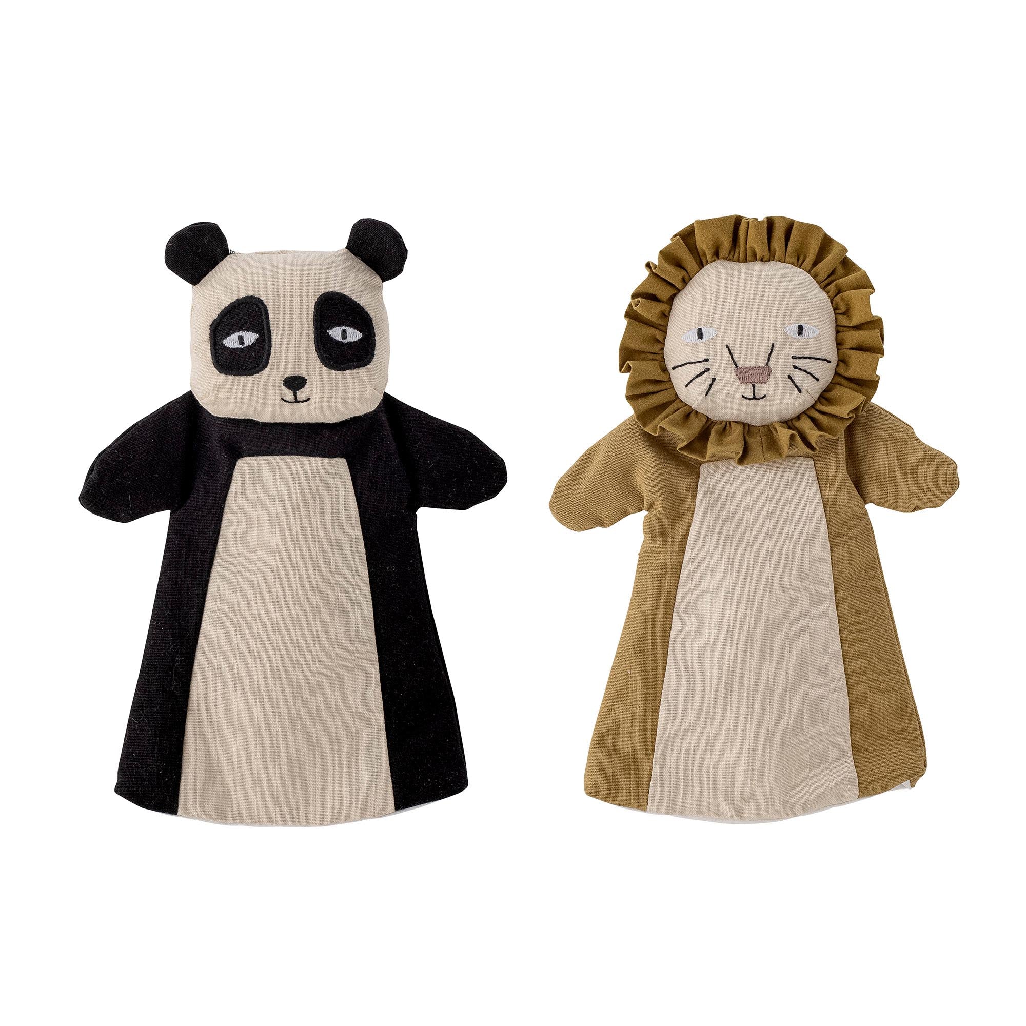 Flynn Handpuppe, Braun, Leinen in Brown präsentiert im Onlineshop von KAQTU Design AG. Puppe Kids ist von Bloomingville