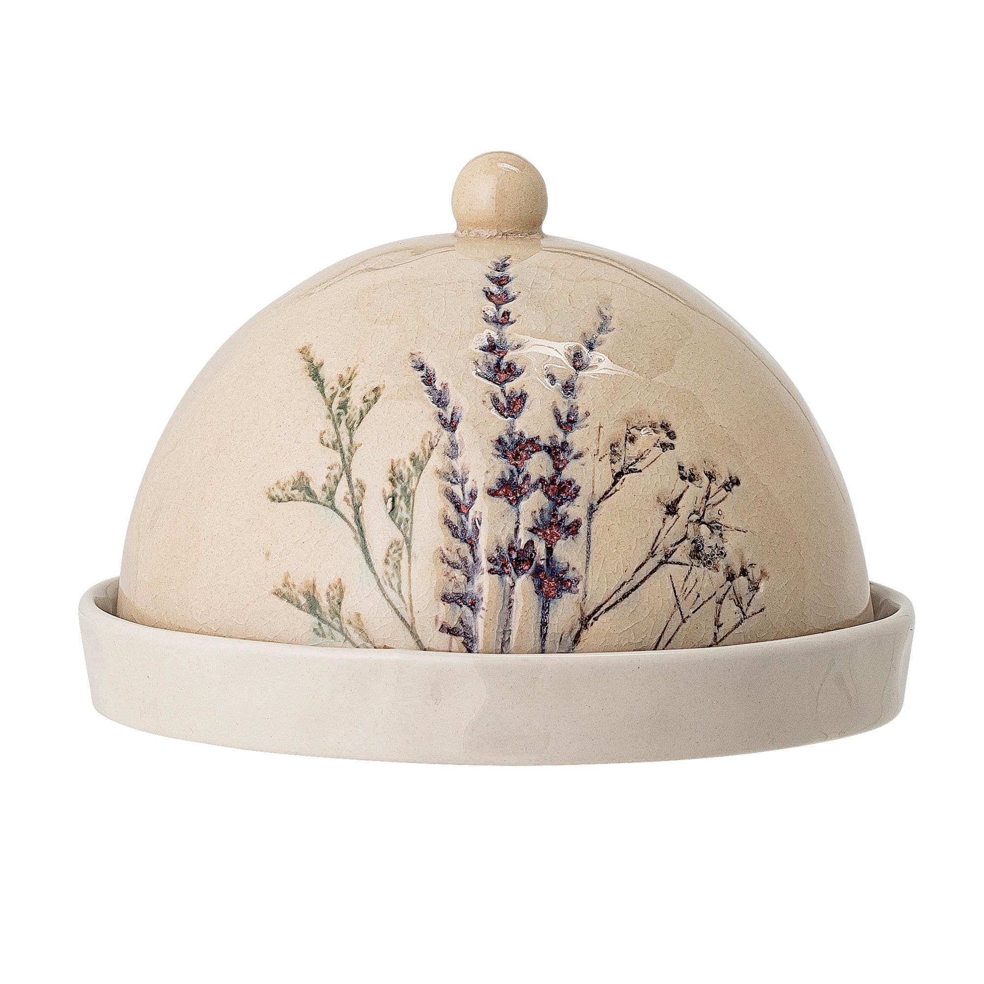 Bea Butterglocke, Natur, Steingut in Nature präsentiert im Onlineshop von KAQTU Design AG. Aufbewahrungsdose ist von Bloomingville