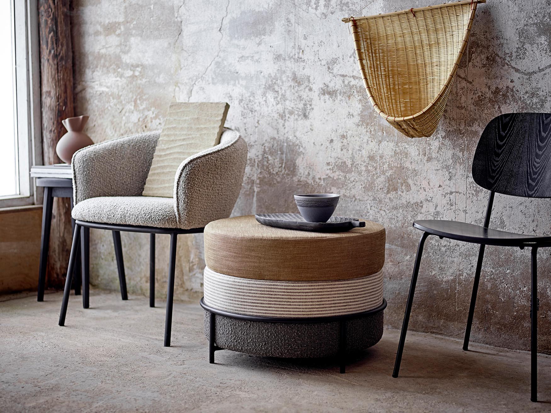 Cortone dining room, gray, polyester