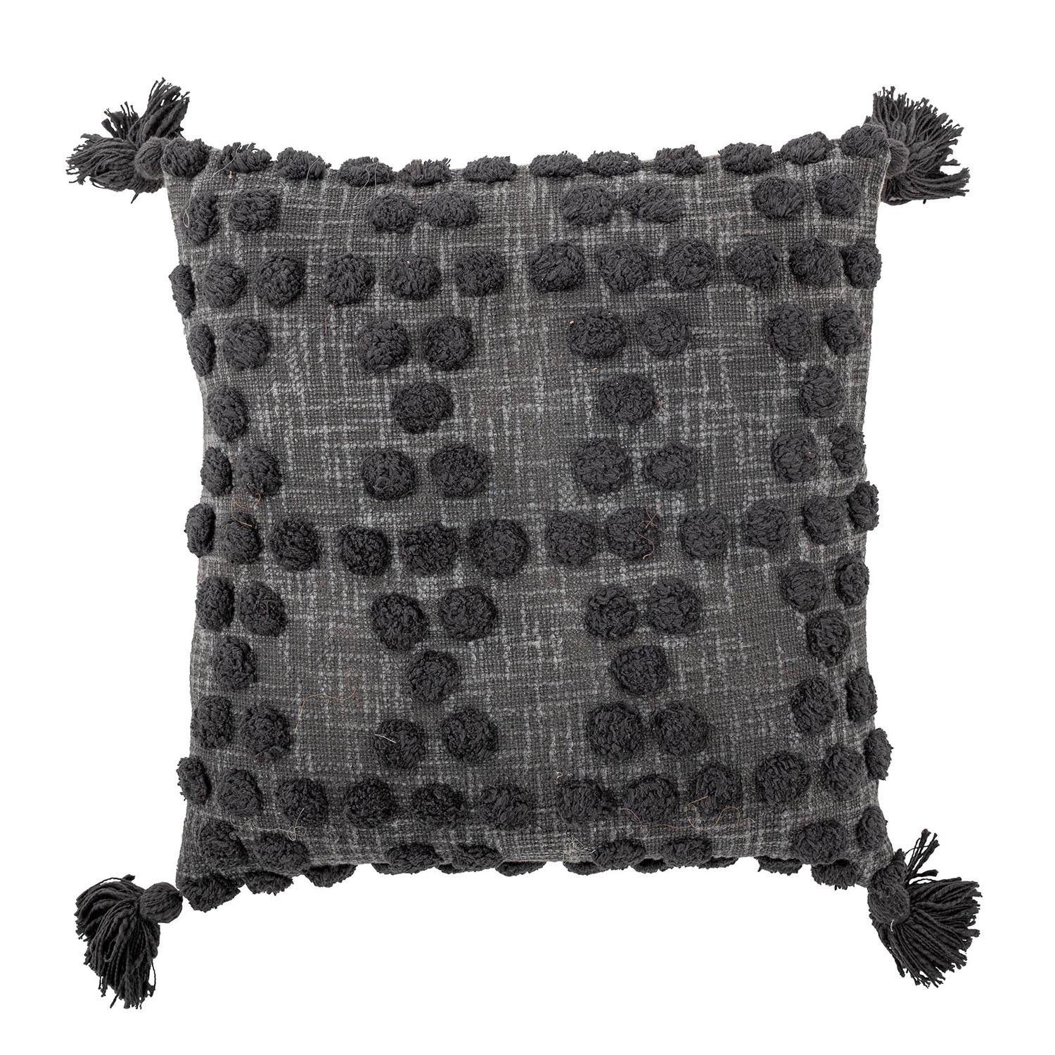 Adiva pillow, gray, cotton