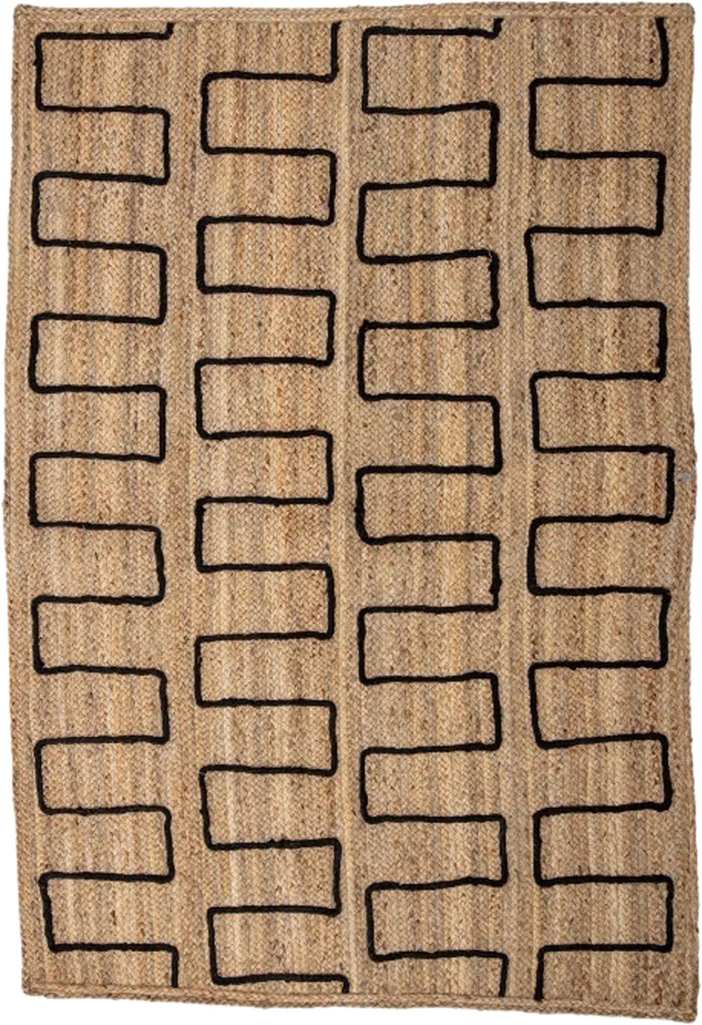 Dell Teppich, Braun, Jute - KAQTU Design