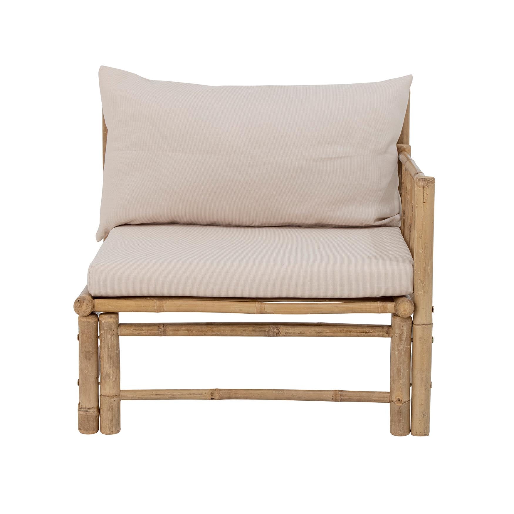 Das Korfu Modul-Sofa von Bloomingville aus Bambus in Naturfarbe bietet stilvollen Komfort und modernes Design für Ihr Zuhause.