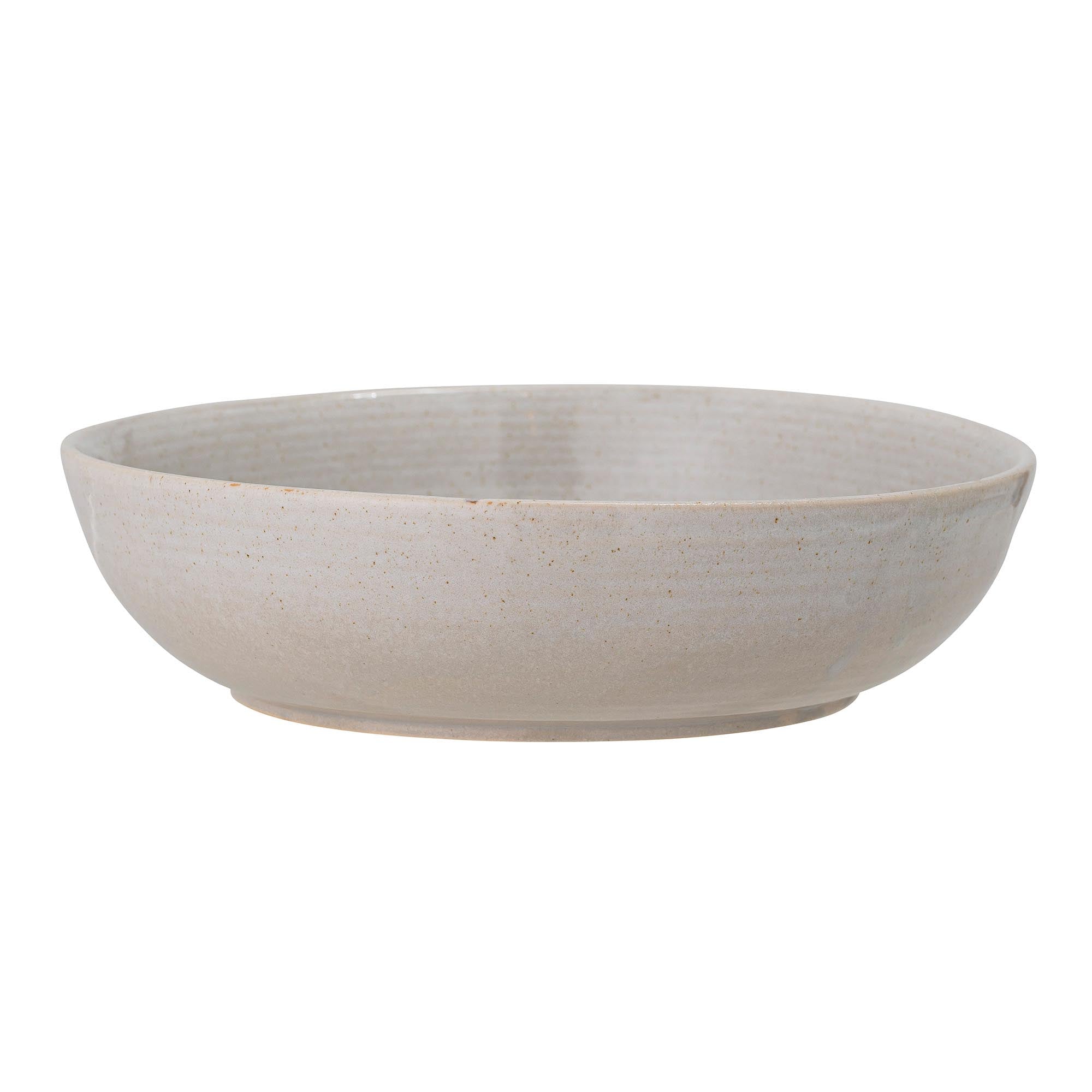 Stilvolle Taupe Servierschüssel aus Steingut, grau, robust, ideal für grosse Portionen, einzigartig durch Farbvariationen.