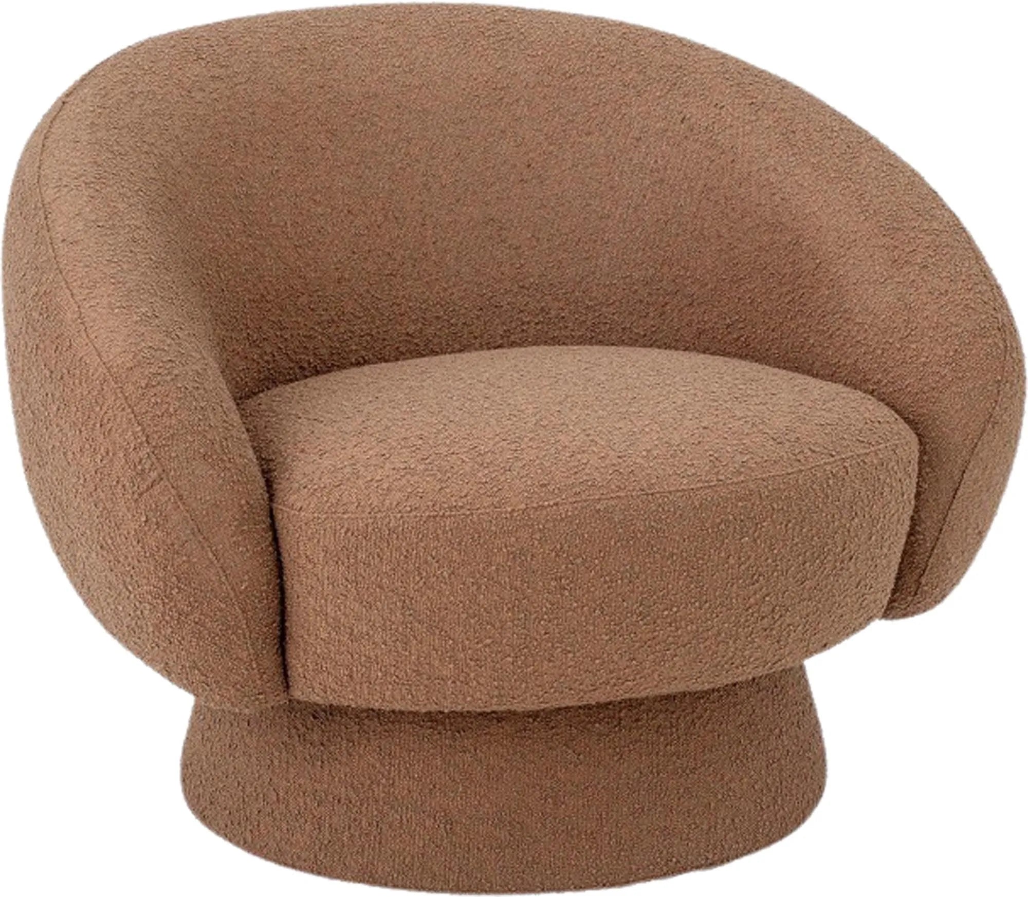 Ted Loungesessel, Braun, Polyester, Sessel, KAQTU Design