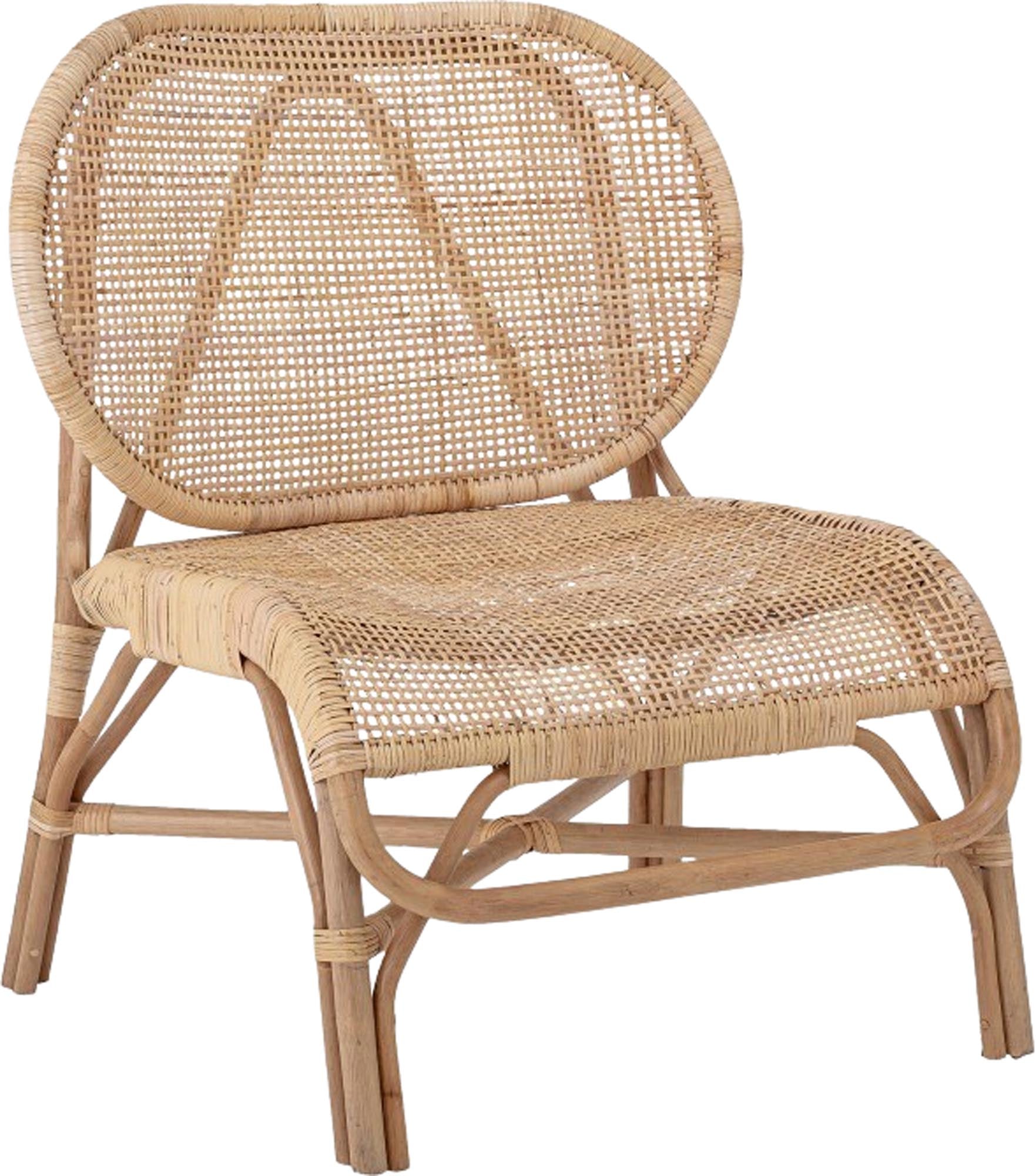 Rosen Loungesessel, Natur, Rattan