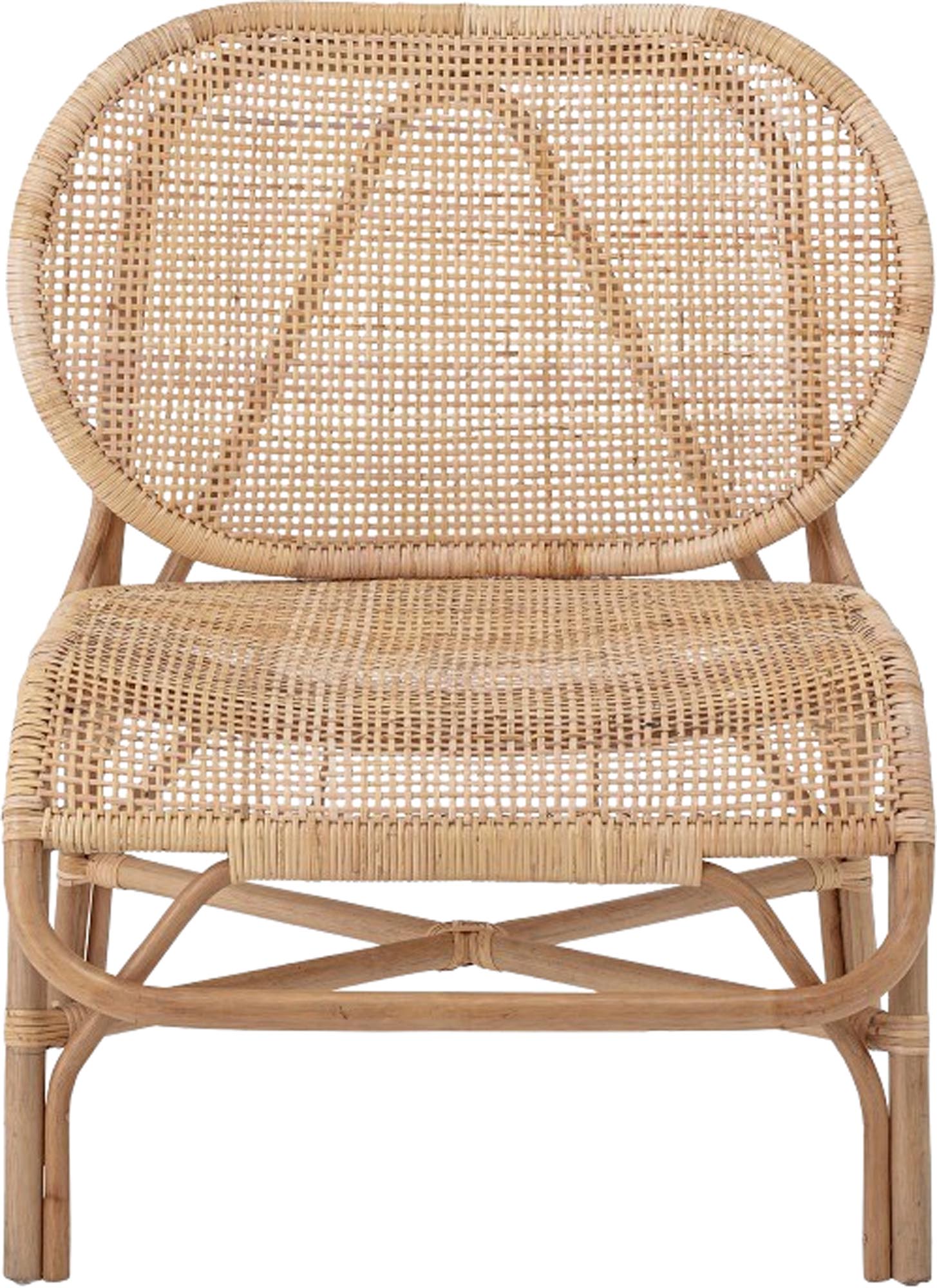 Rosen Loungesessel, Natur, Rattan