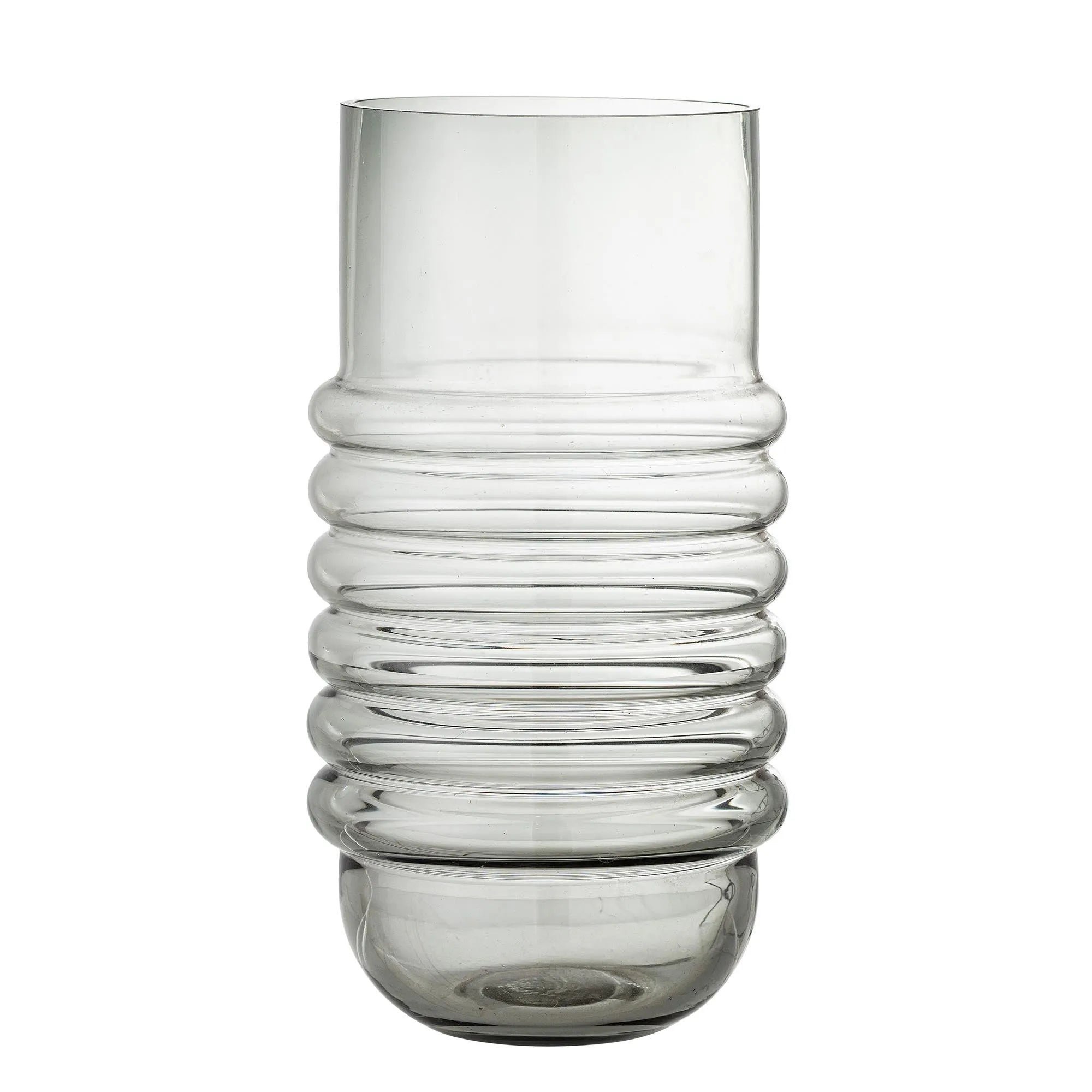 Belma Vase, Grau, Glas