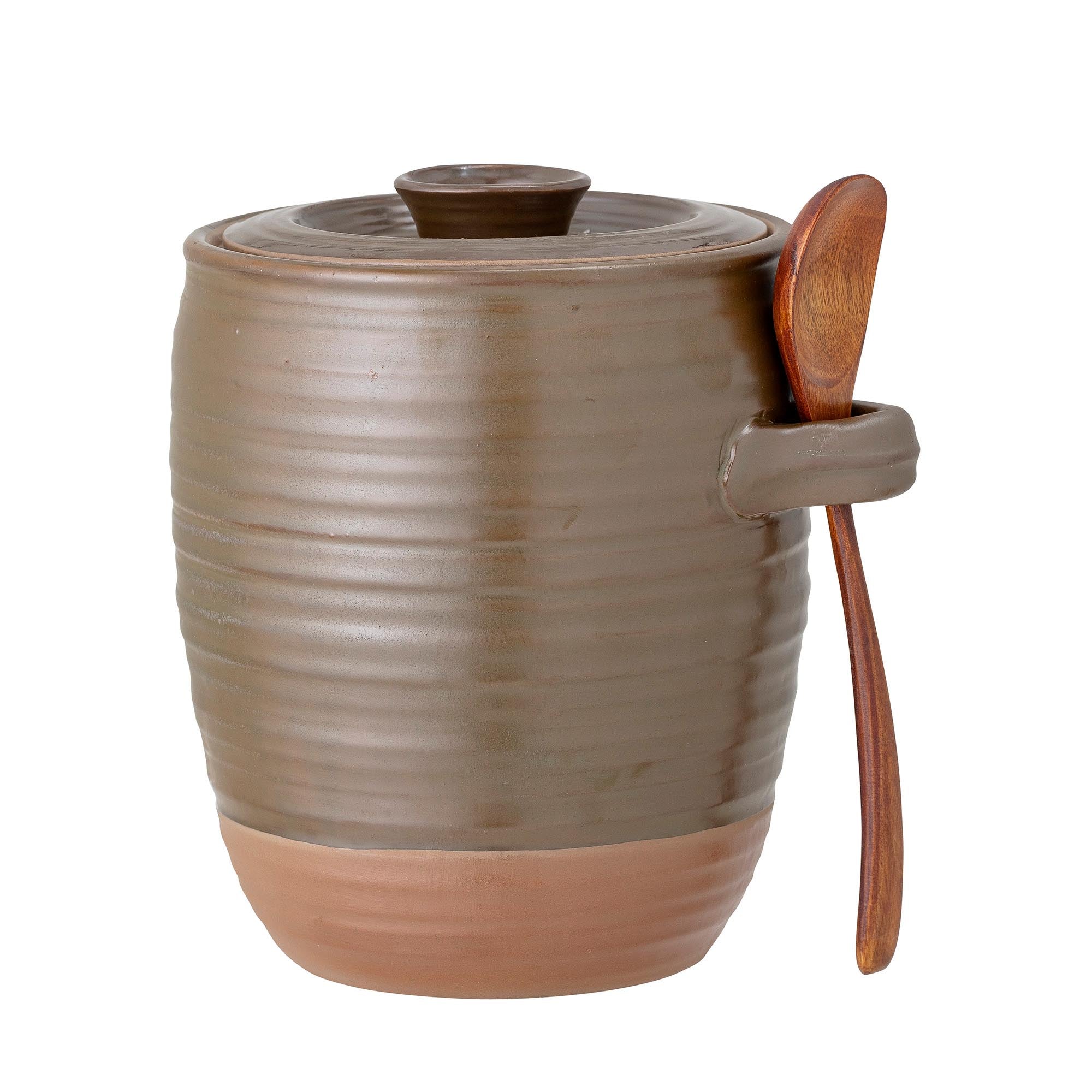 Moss Serving Saucepan w/Handle, Grün, Steingut in Green präsentiert im Onlineshop von KAQTU Design AG. Kanne ist von Creative Collection