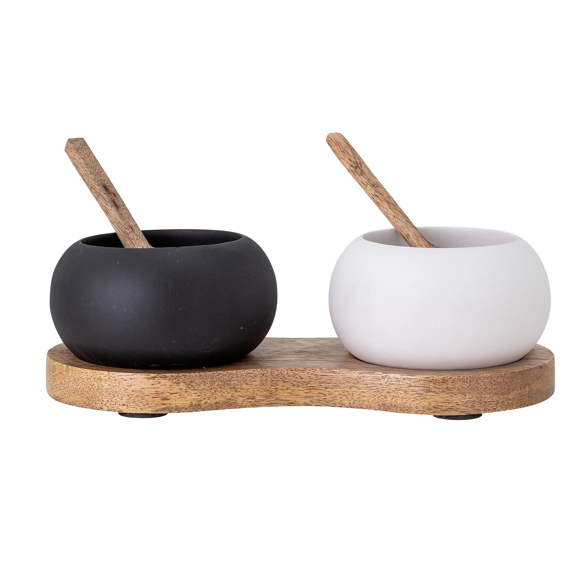 Fig Salt & Pepper Jar, Black, Mango in Black präsentiert im Onlineshop von KAQTU Design AG. Kanne ist von Bloomingville