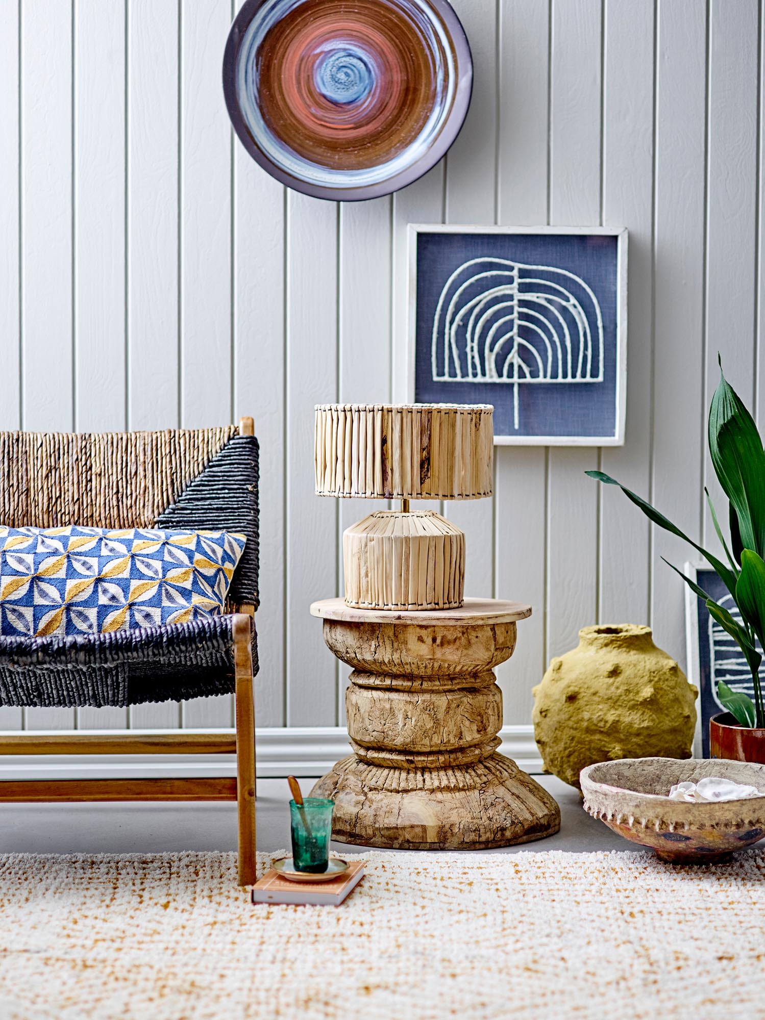 Maes Deko, Blau, Steingut in Blue präsentiert im Onlineshop von KAQTU Design AG. Kunstgegenstände ist von Bloomingville