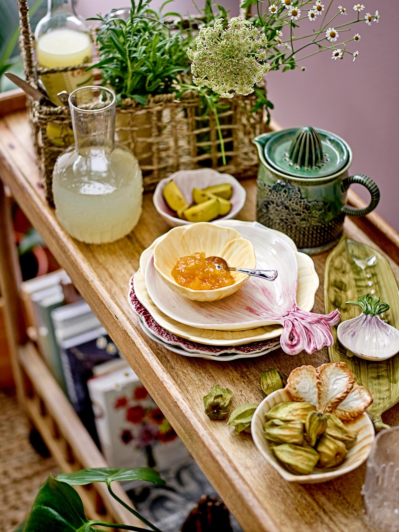 Elegante Mimosa Schale aus braunem Steingut von Creative Collection.