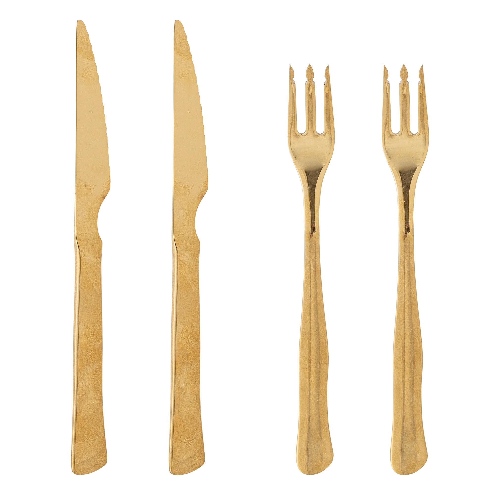 Ollin Steakbesteck, Gold, Edelstahl in Gold präsentiert im Onlineshop von KAQTU Design AG. Geschirr ist von Bloomingville