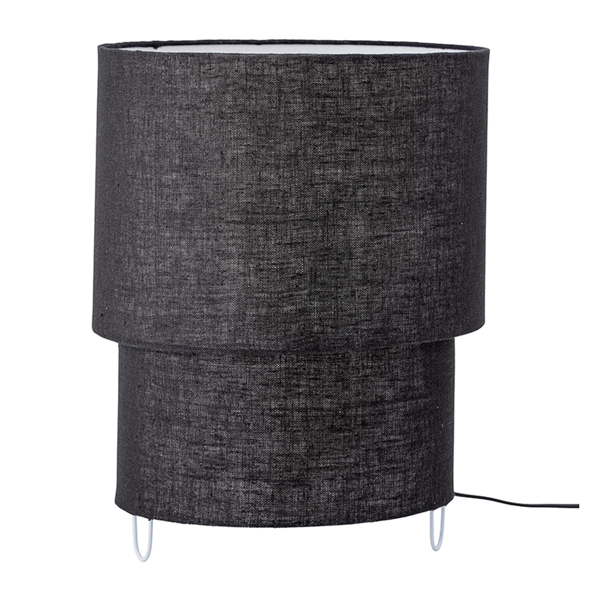 Zalt Tischlampe, Schwarz, Leinen