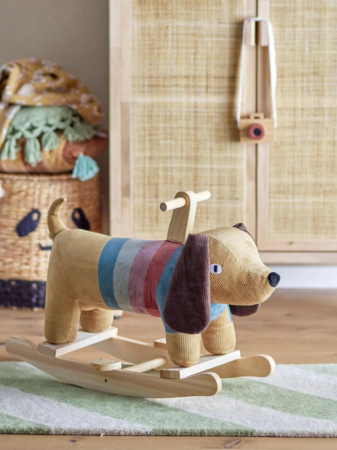 Charlie Rocking Toy, Dog, Braun, Polyester, Objekte Kids, KAQTU Design