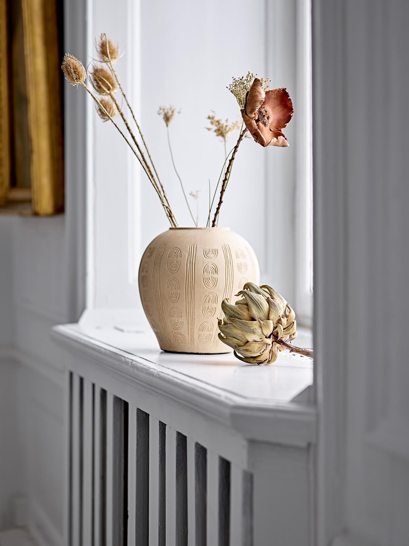 Taym decorative vase, natural, terracotta<tc>ott</tc>a