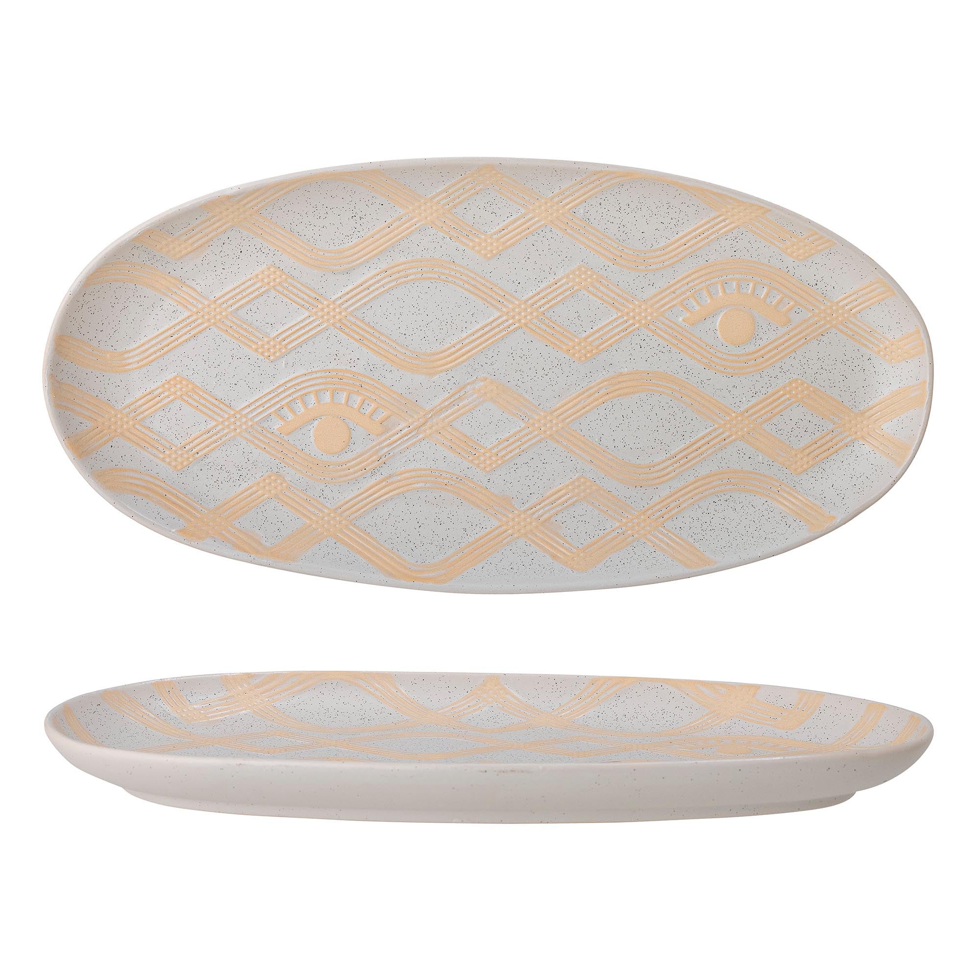 Newa Servierplatte, Natur, Steingut in Nature präsentiert im Onlineshop von KAQTU Design AG. Tablett ist von Bloomingville