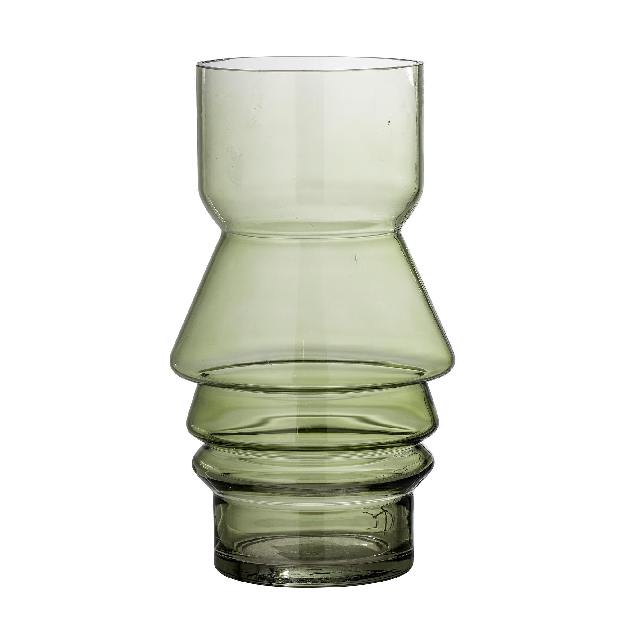 Zalla Vase, Grün, Glas in Green präsentiert im Onlineshop von KAQTU Design AG. Vase ist von Bloomingville