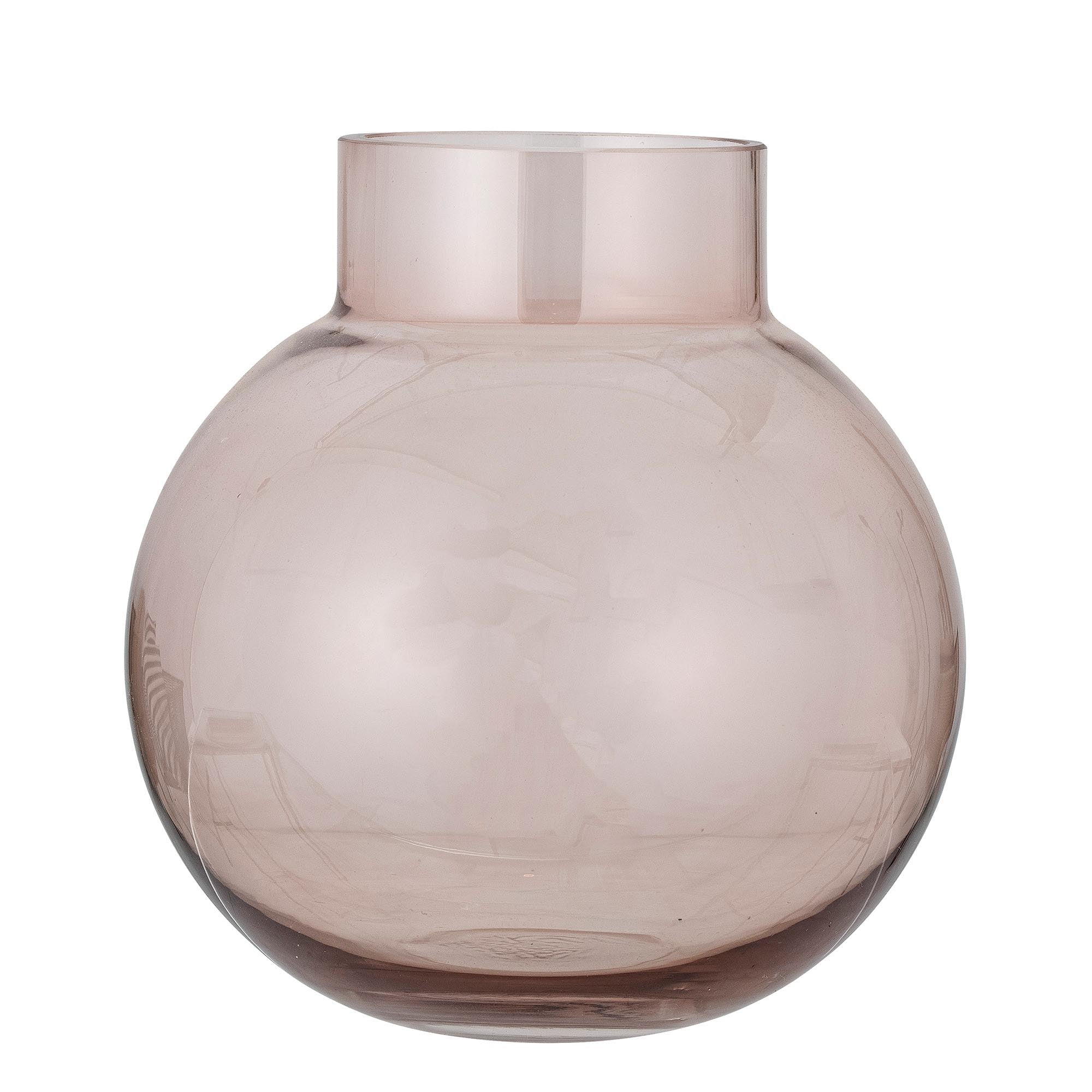 Renato vase, rose, glass