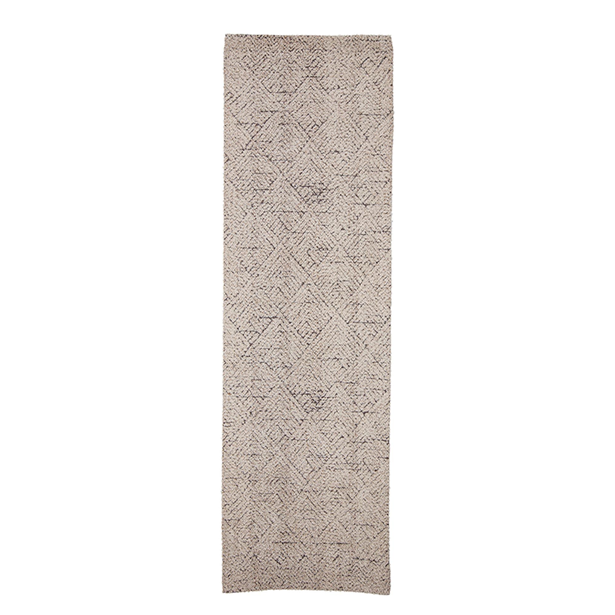 Saxo Teppich aus Baumwolle in Natur von Bloomingville, perfekt für ein stilvolles, gemütliches und umweltfreundliches Ambiente.