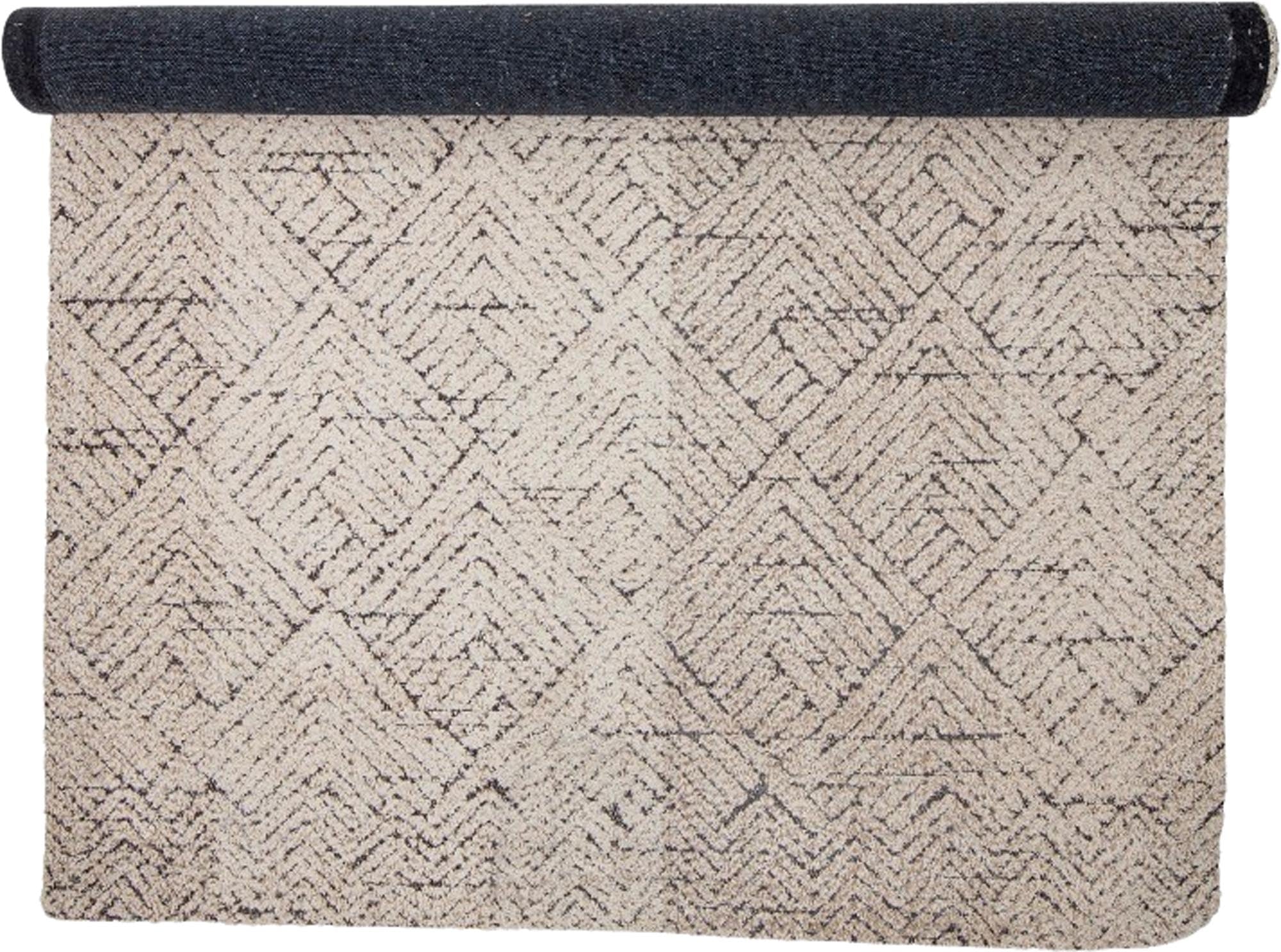 Saxo Teppich aus Baumwolle in Natur von Bloomingville, stilvoll und nachhaltig, ideal für gemütliche Wohnräume.