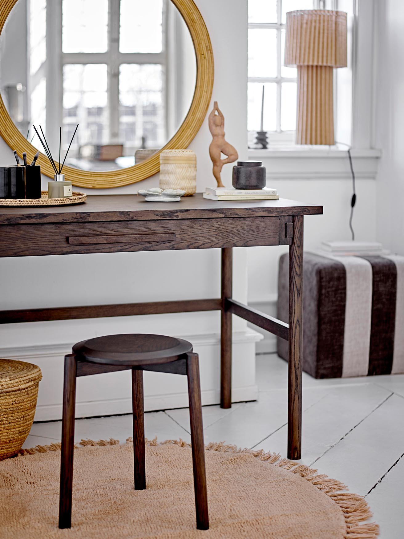 Flint Pouf, Braun, Polyester