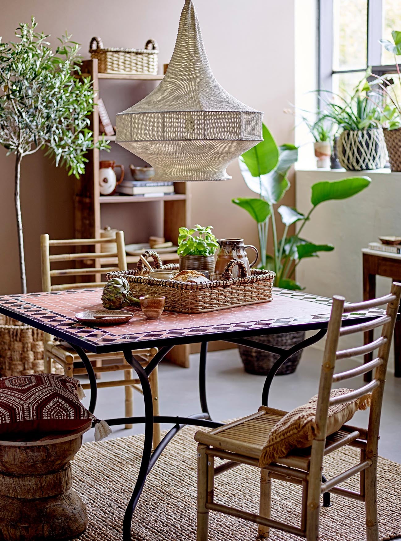 Todi Basket, Nature, Palm leaf 3er Set