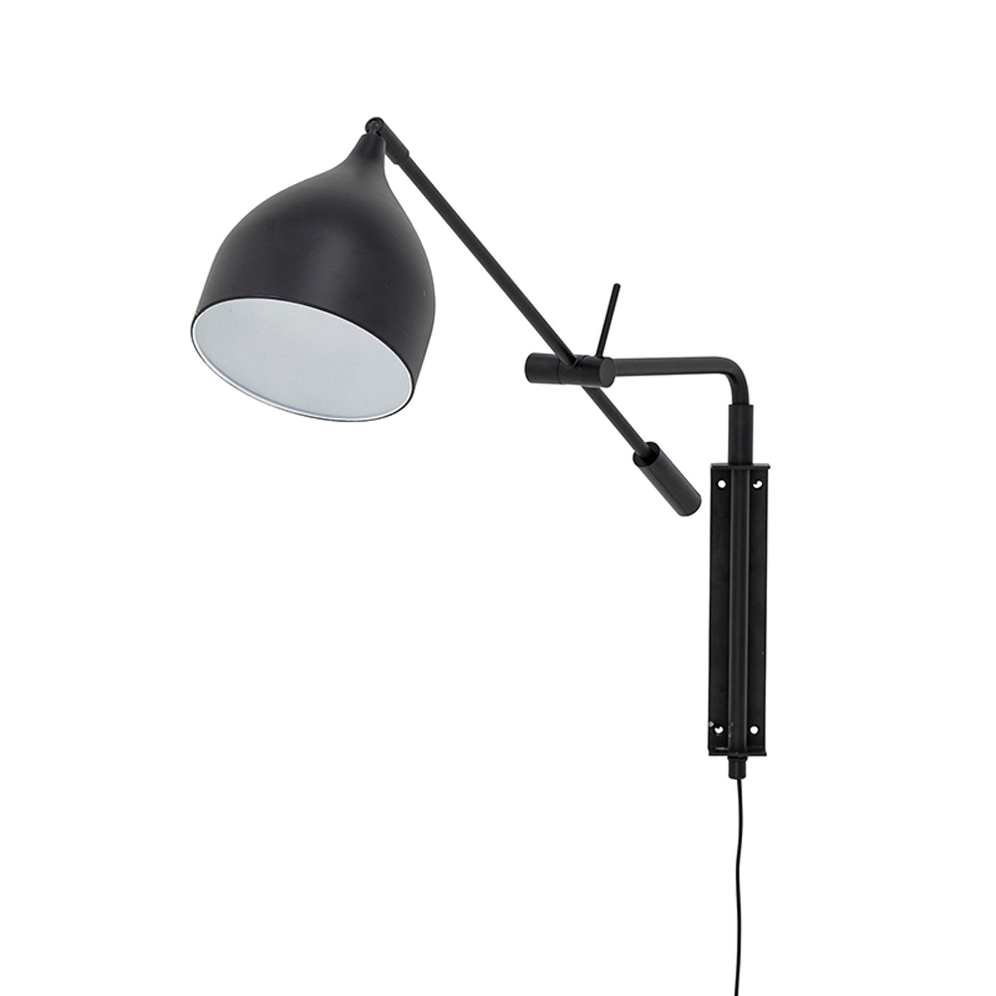 Elegante Lyam Wandleuchte von Bloomingville in Schwarz. Zeitloses Design aus robustem Metall, ideal für jeden Raum.