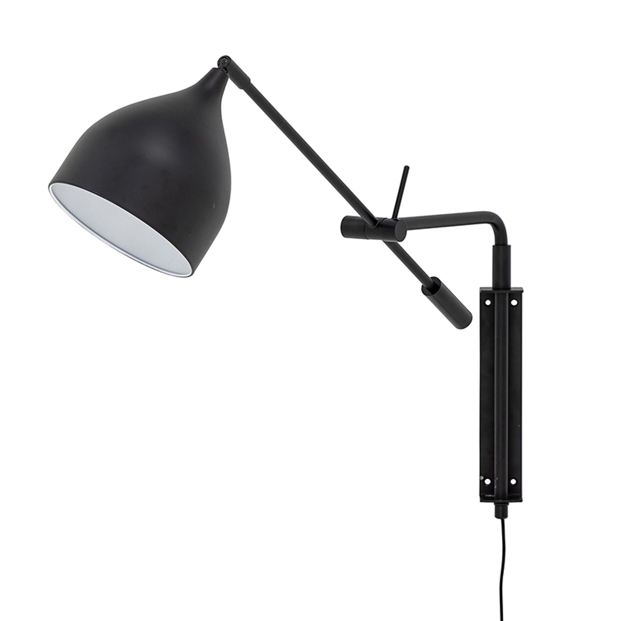Lyam Wandleuchte, Schwarz, Metall
