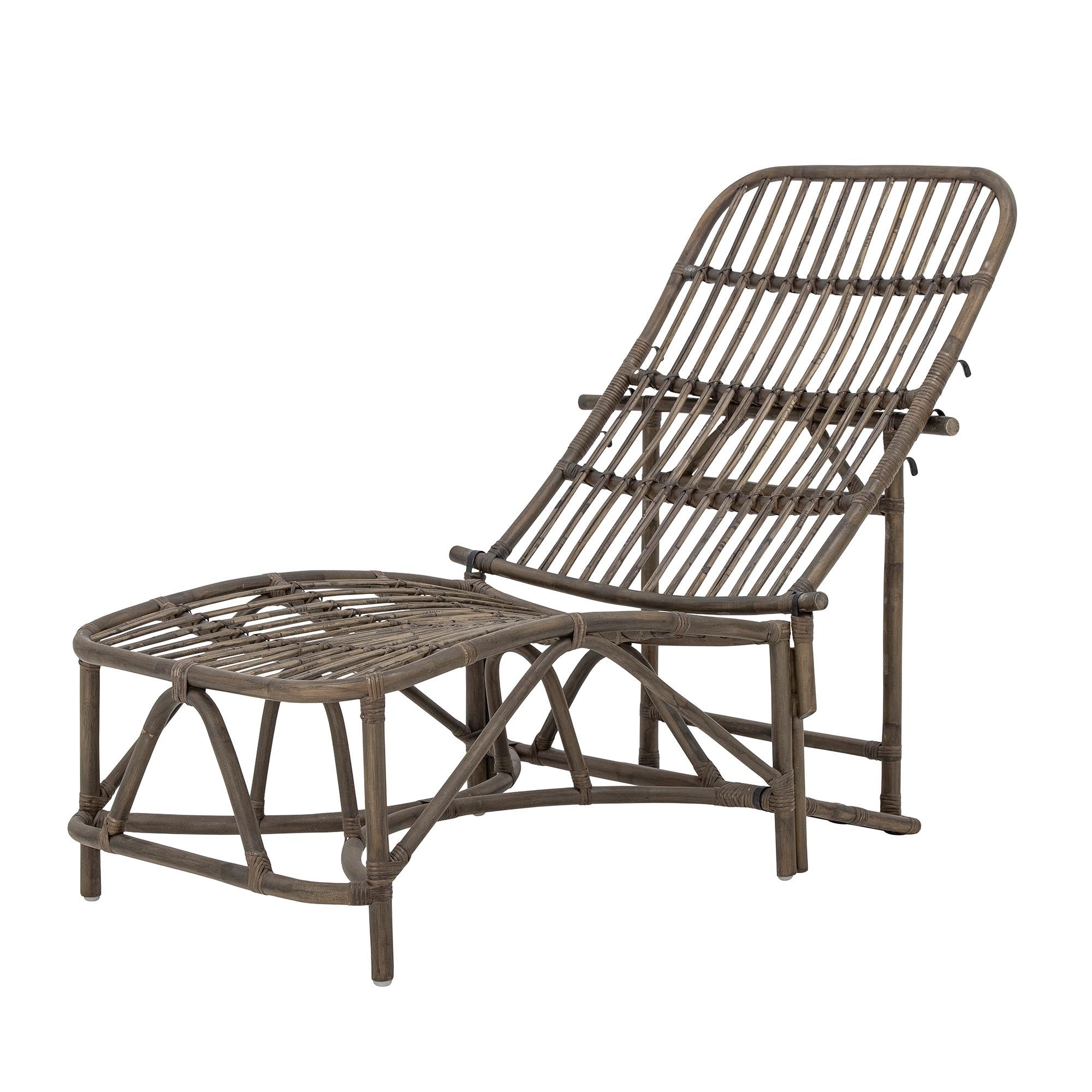 Dione Liegestuhl, Braun, Rattan