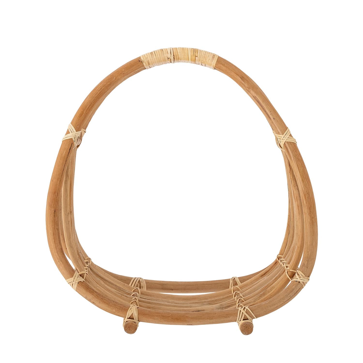 Stilvoller Magazinhalter aus Rattan in Naturfarbe, perfekt für die elegante Aufbewahrung von Zeitschriften.