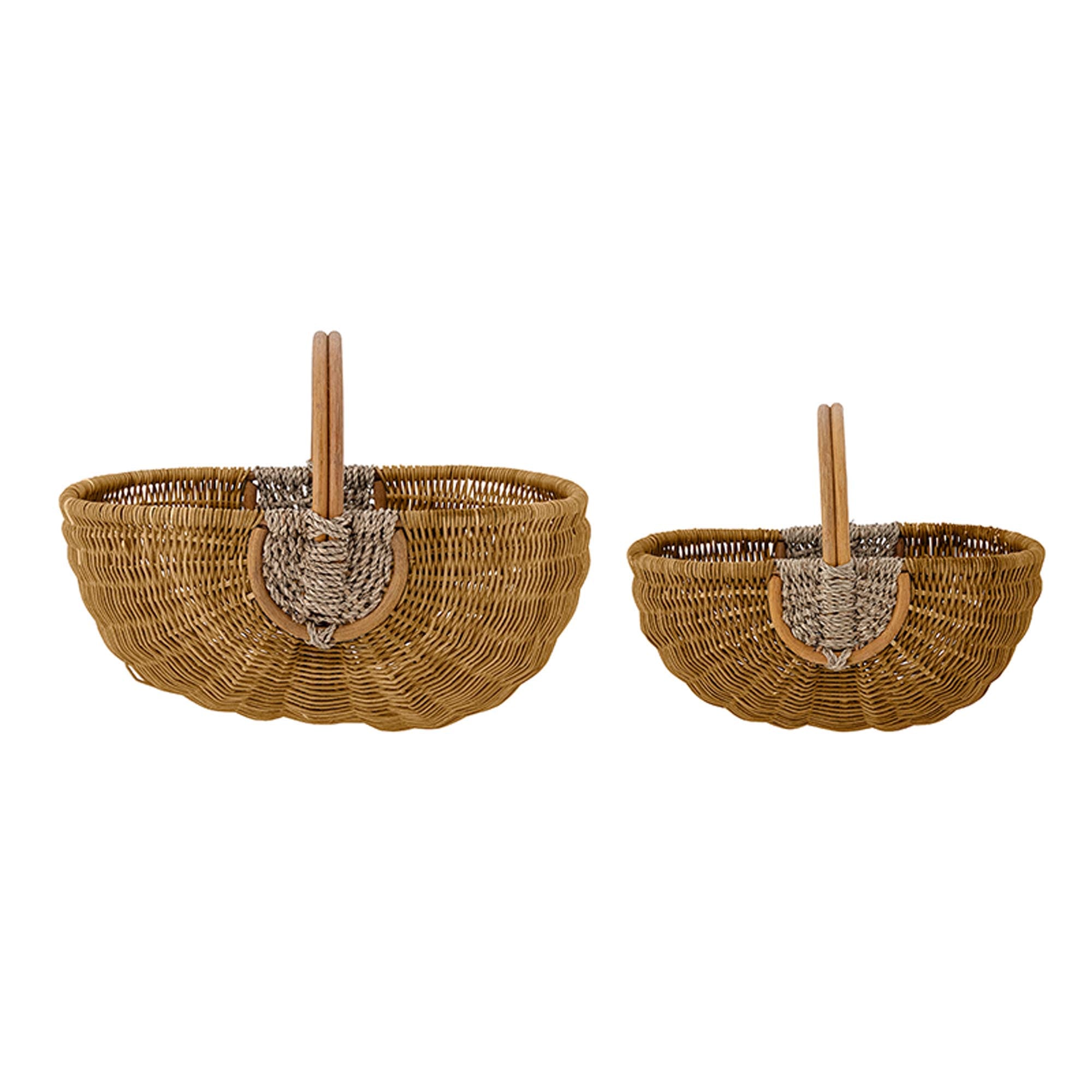 Vibber Korb, Braun, Rattan