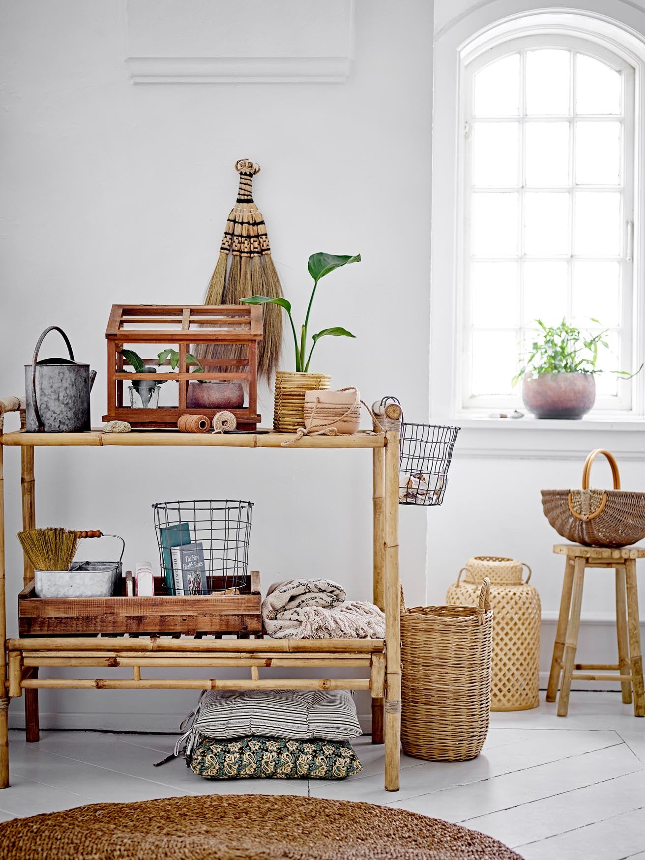 Sede Korb, Braun, Rattan