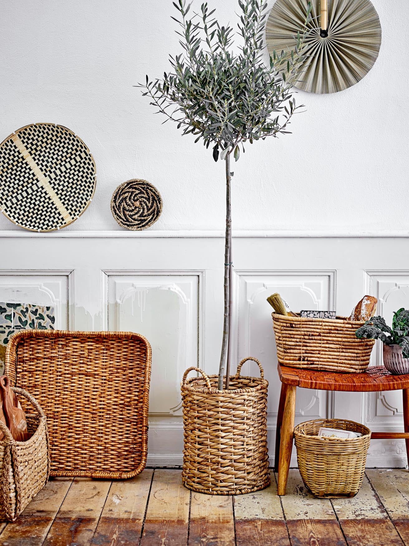 Barba Korb, Natur, Wasserhyazinthe in Nature präsentiert im Onlineshop von KAQTU Design AG. Aufbewährungskörbe ist von Bloomingville