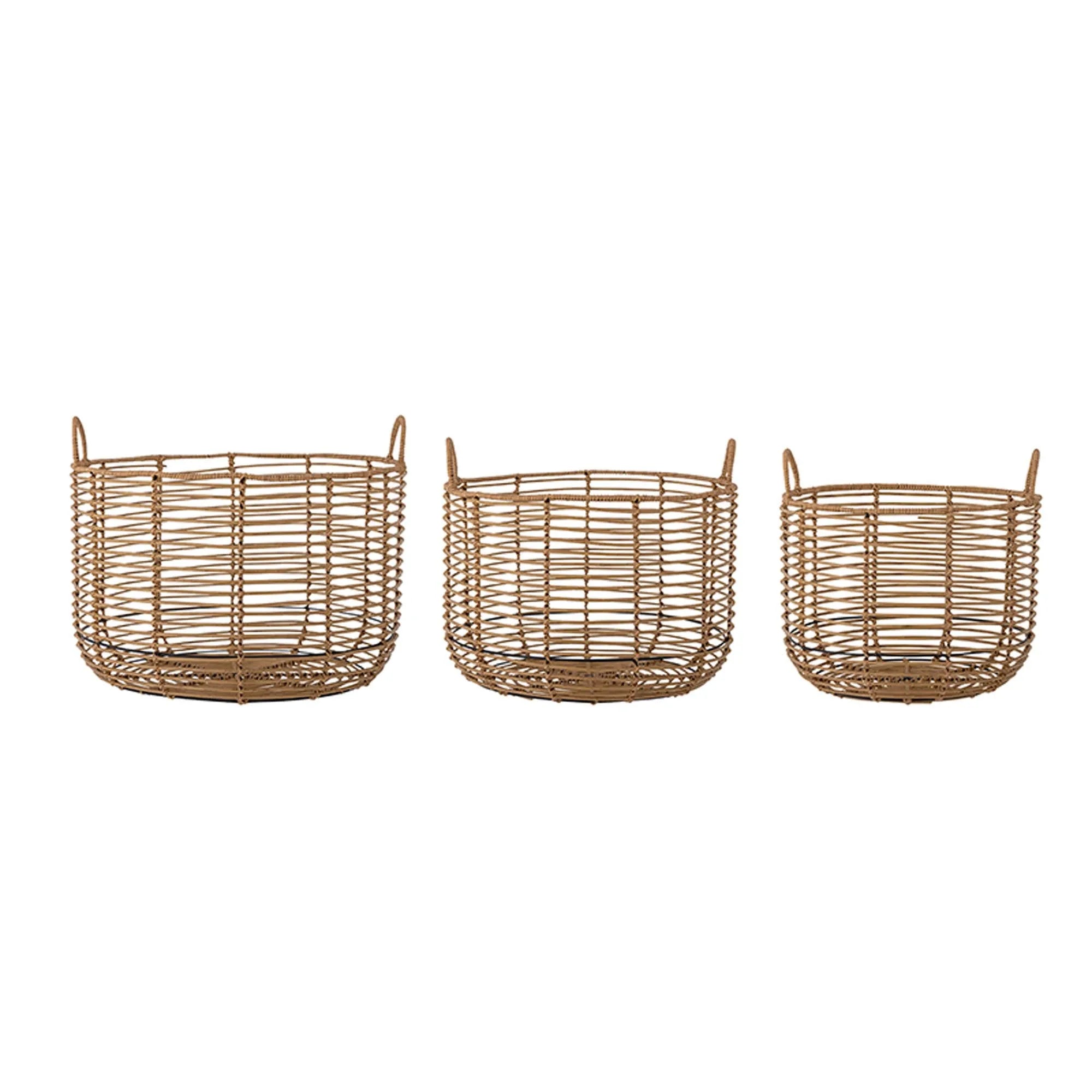 Mekkel Korb, Natur, Polyrattan, Aufbewahrungskorb, KAQTU Design