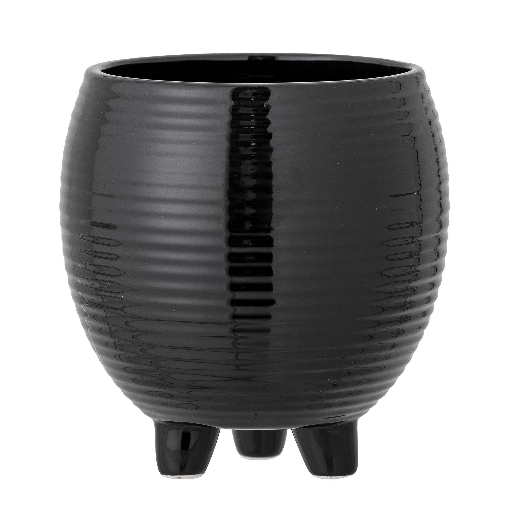 Arnel Blumentopf, Schwarz, Keramik in Black präsentiert im Onlineshop von KAQTU Design AG. Blumentopf ist von Bloomingville