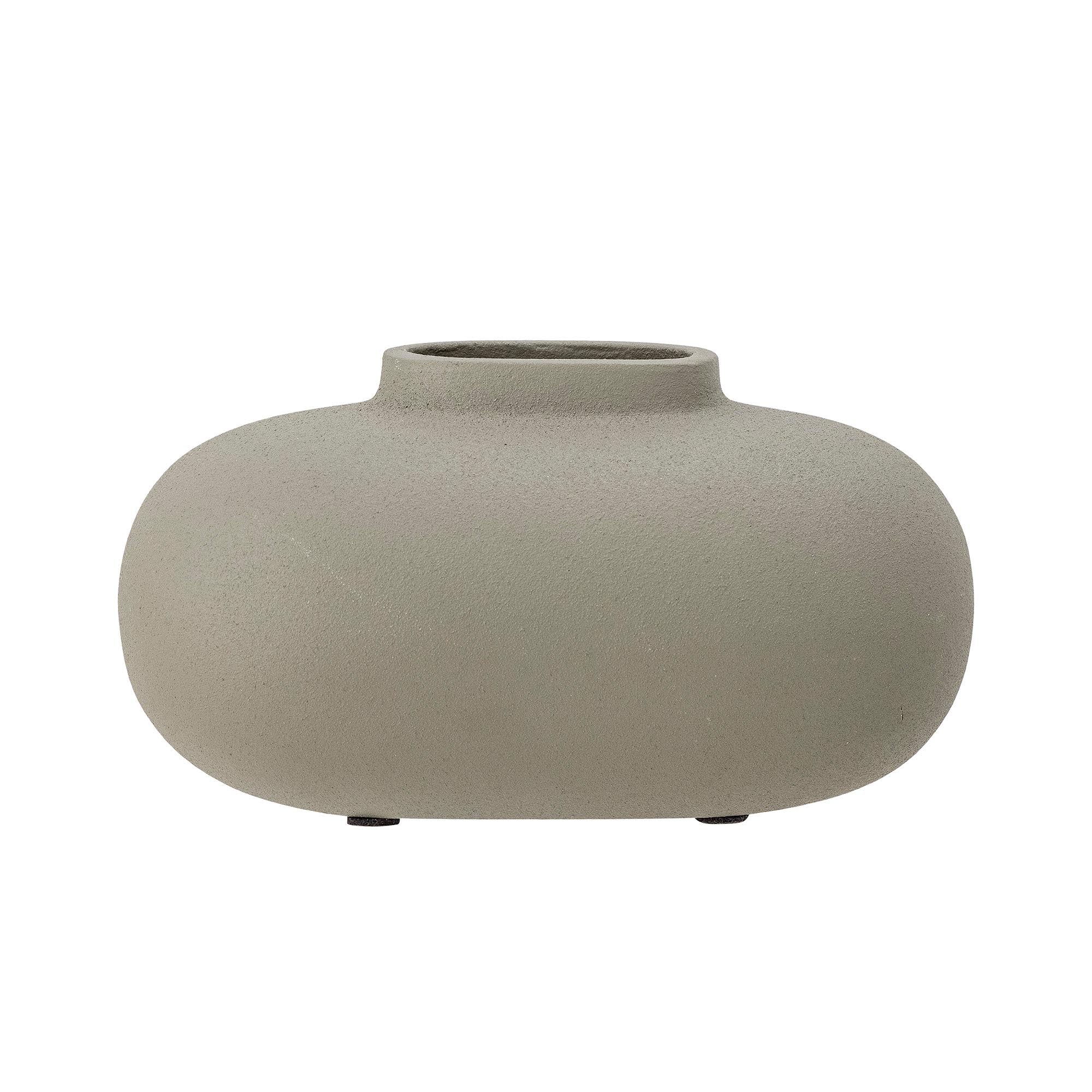 Tezza vase, gray, aluminum