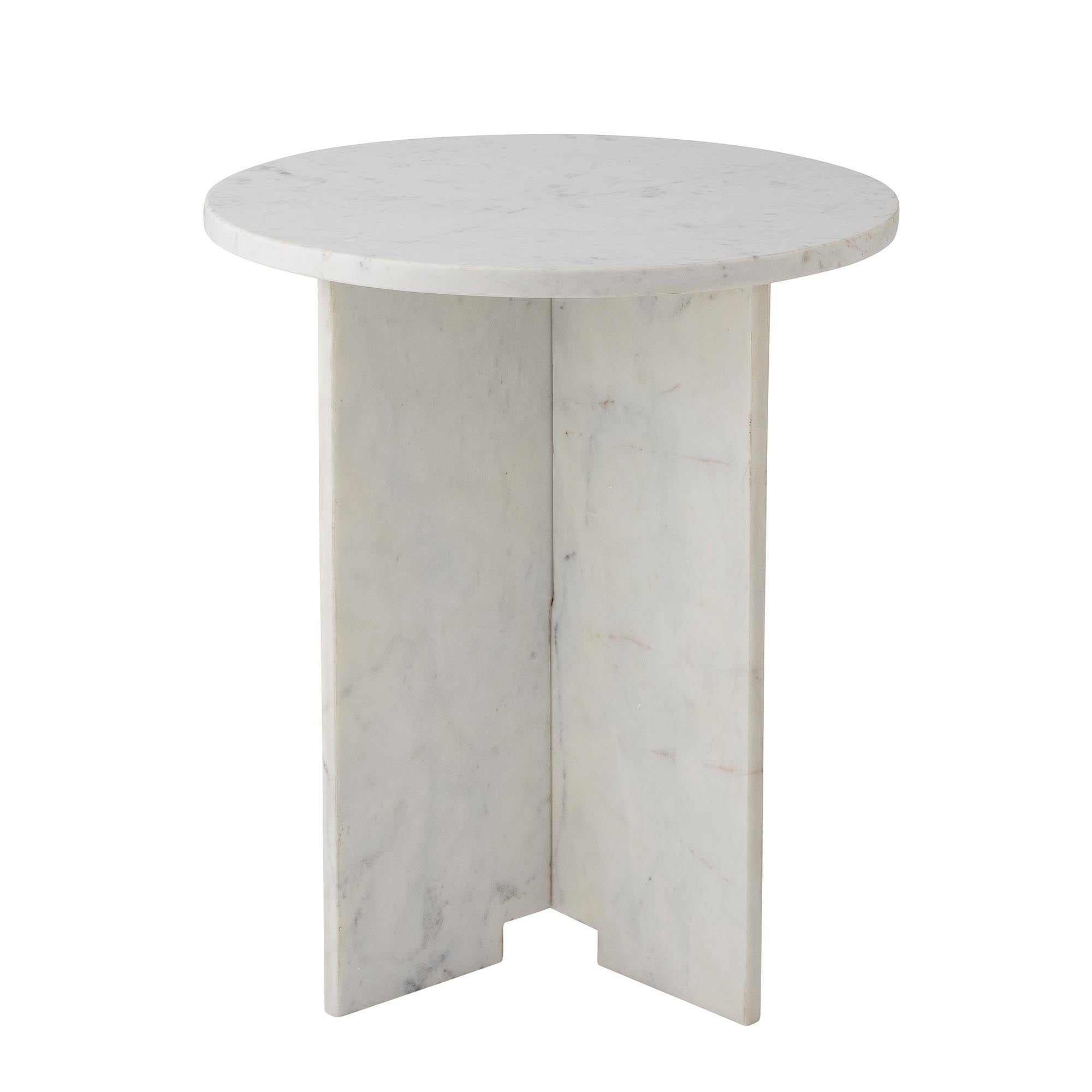 Eleganter Jasmia Beistelltisch aus weissem Marmor von Bloomingville.