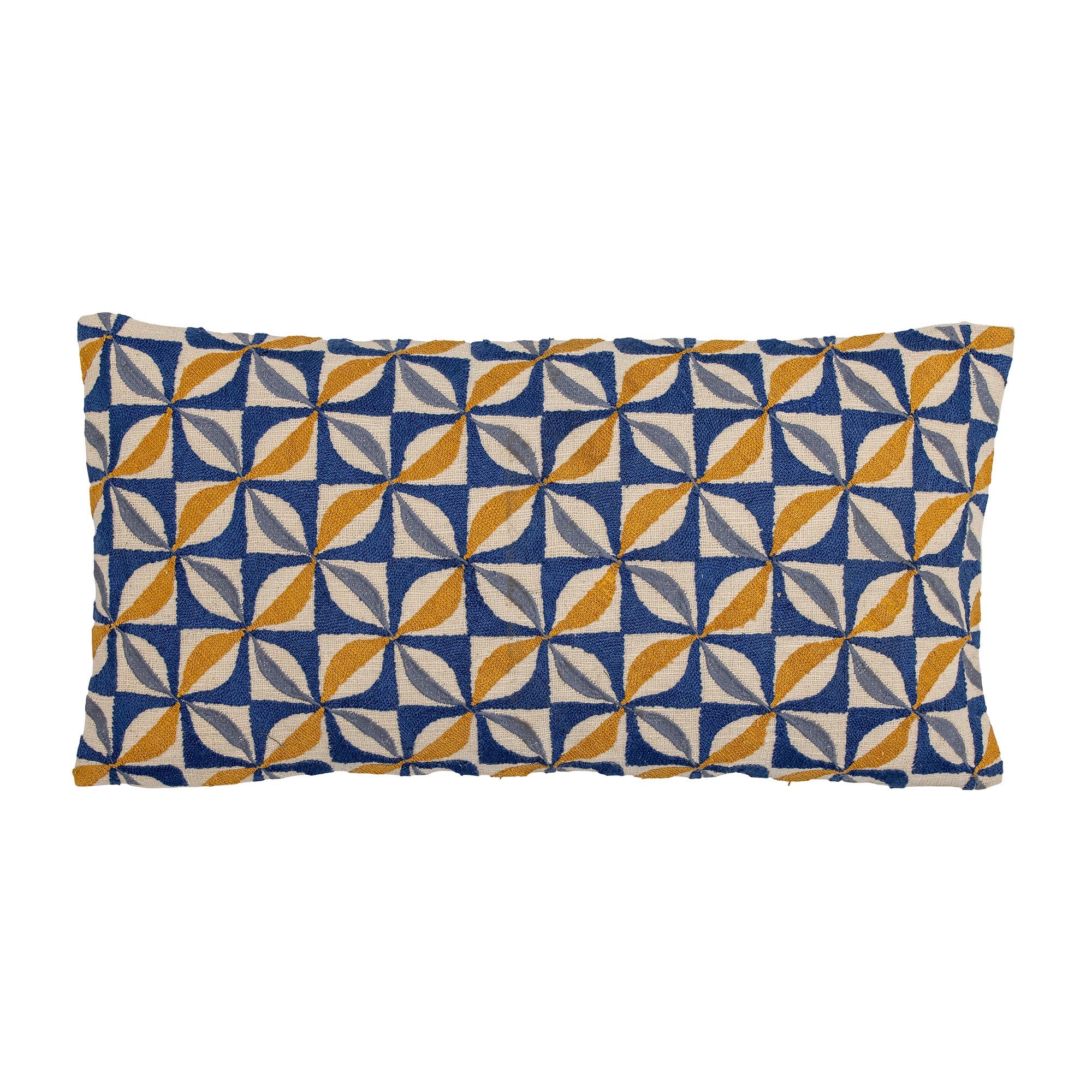 Calia pillow, blue, cotton